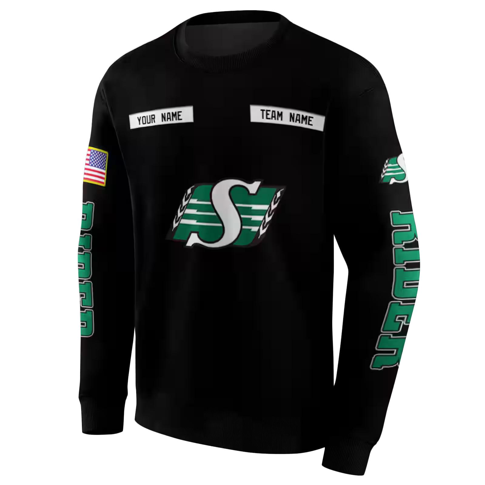 customized saskatchewan roughriders punisher skull black hoodie new arrival