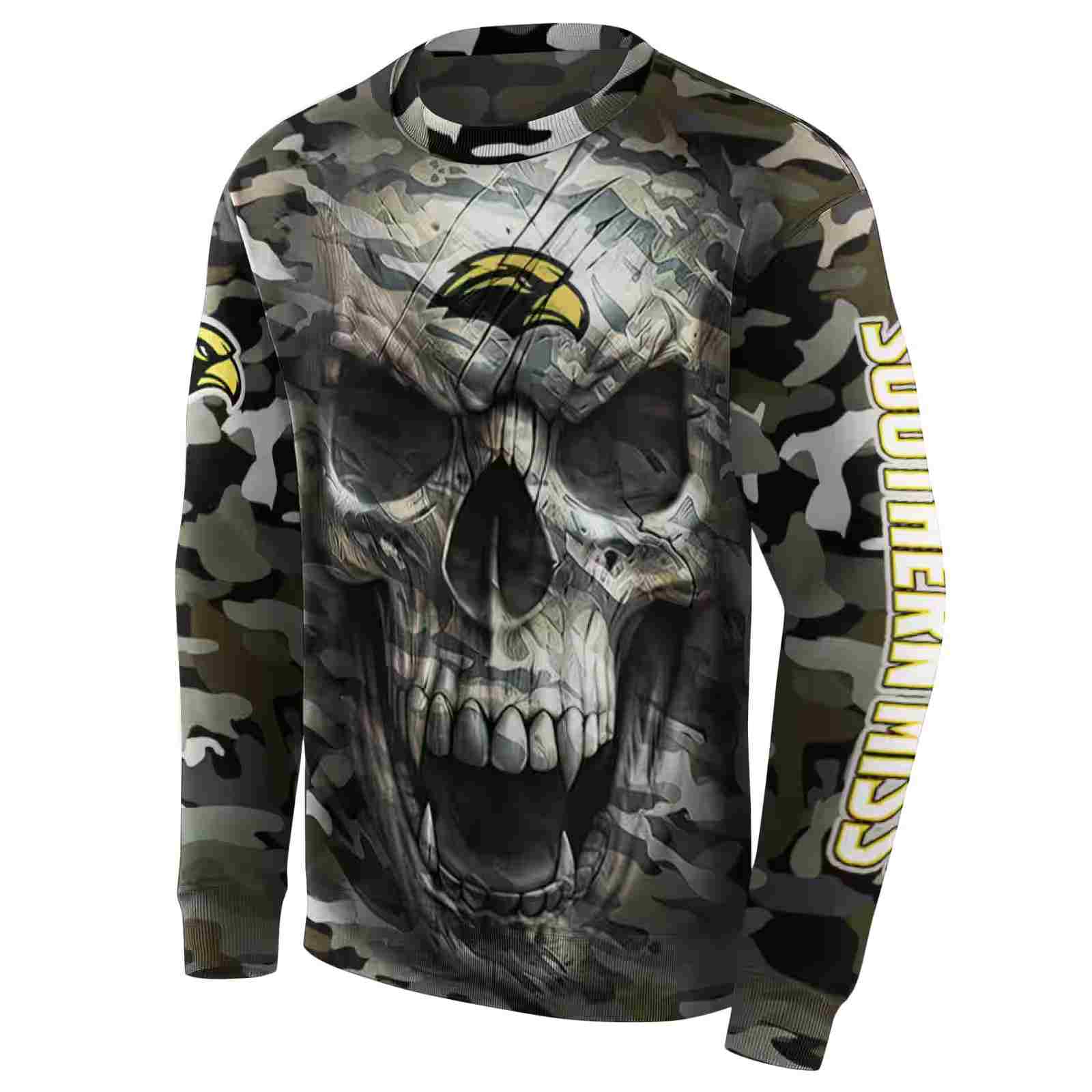 customized southern miss golden eagles camo skull hoodie new arrival