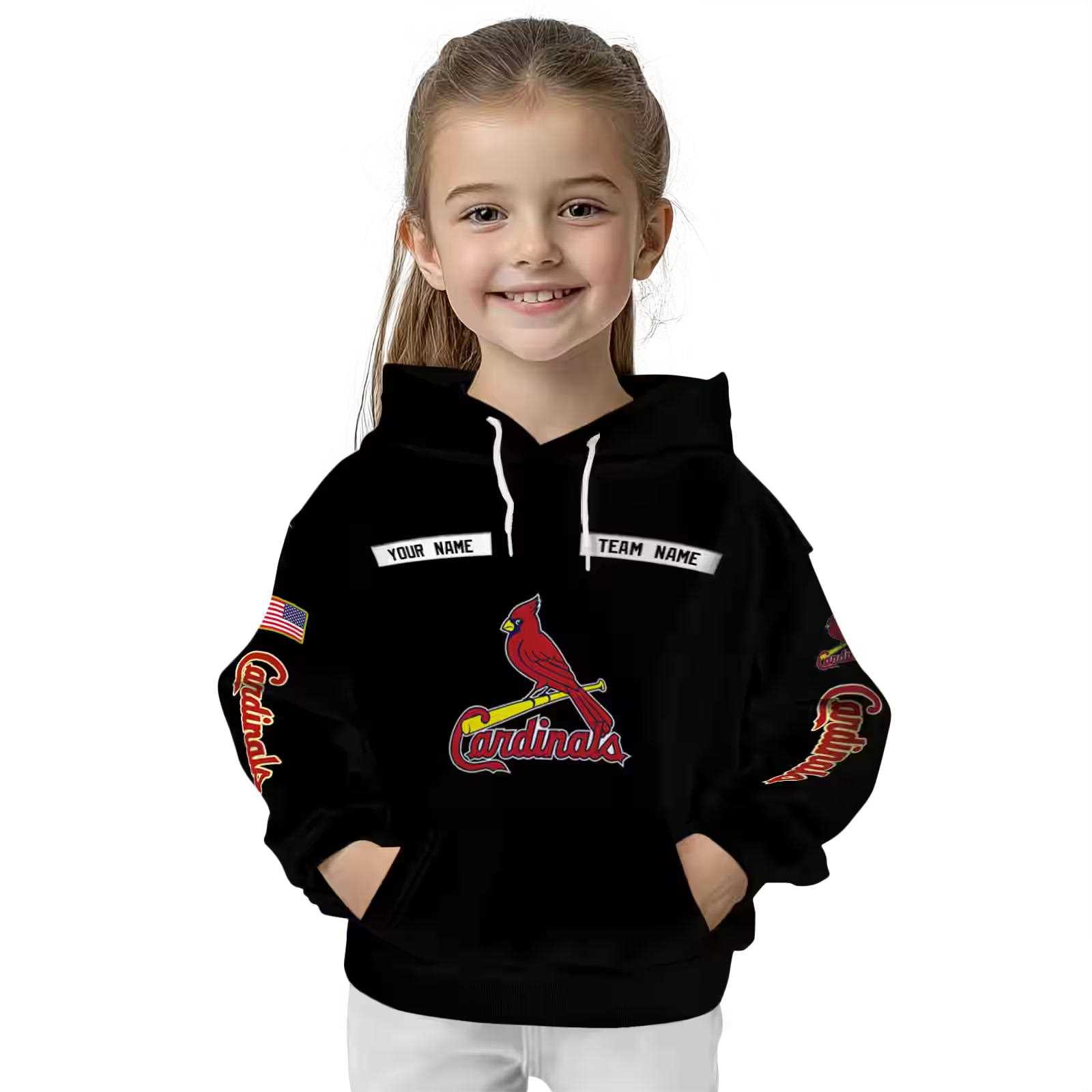 customized st louis cardinals punisher skull black hoodie top rated