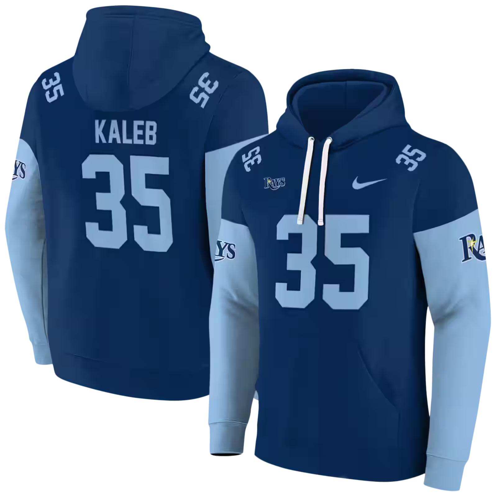 customized tampa bay rays minimal design navy hoodie fashion forward