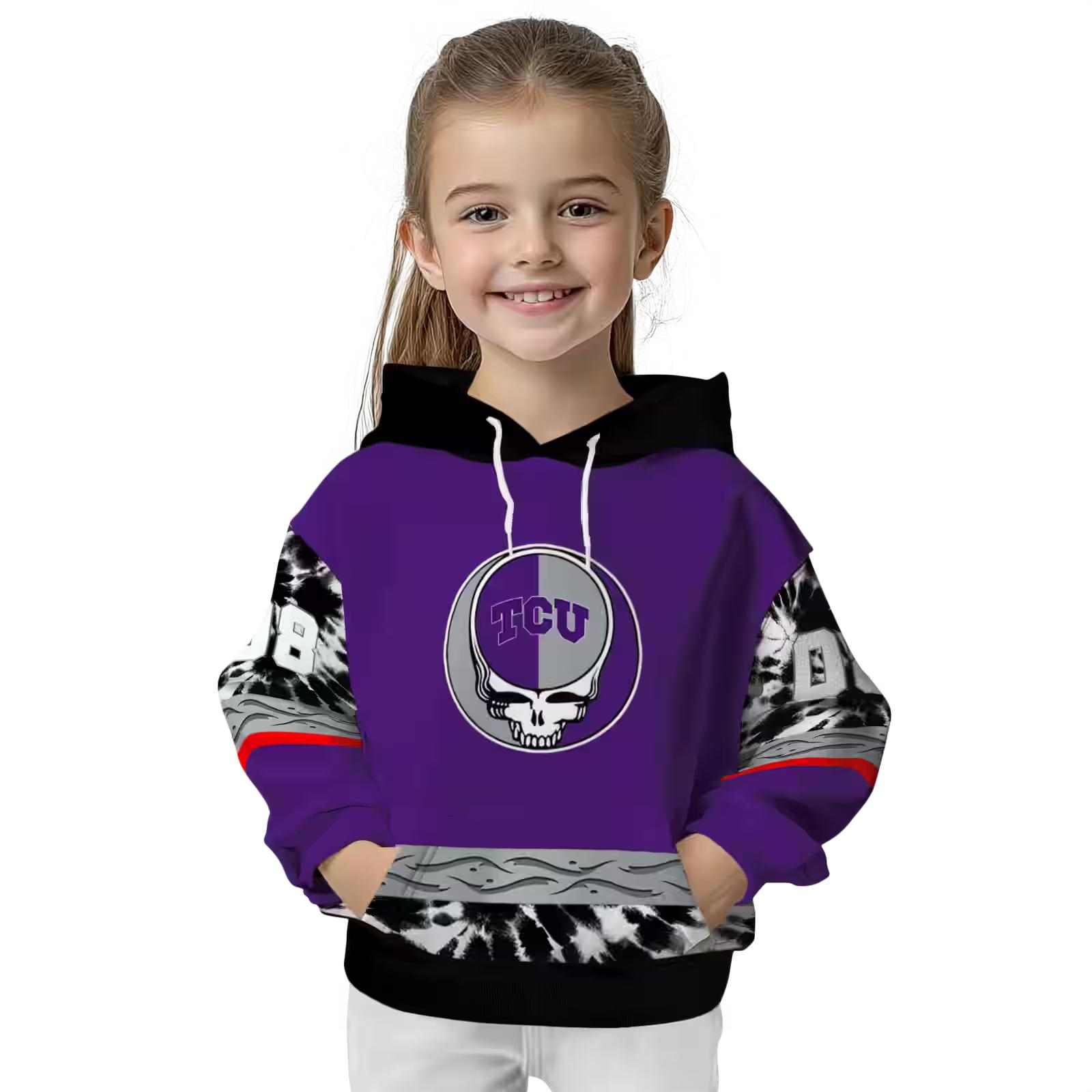 customized tcu horned frogs grateful vibes purple hoodie top rated