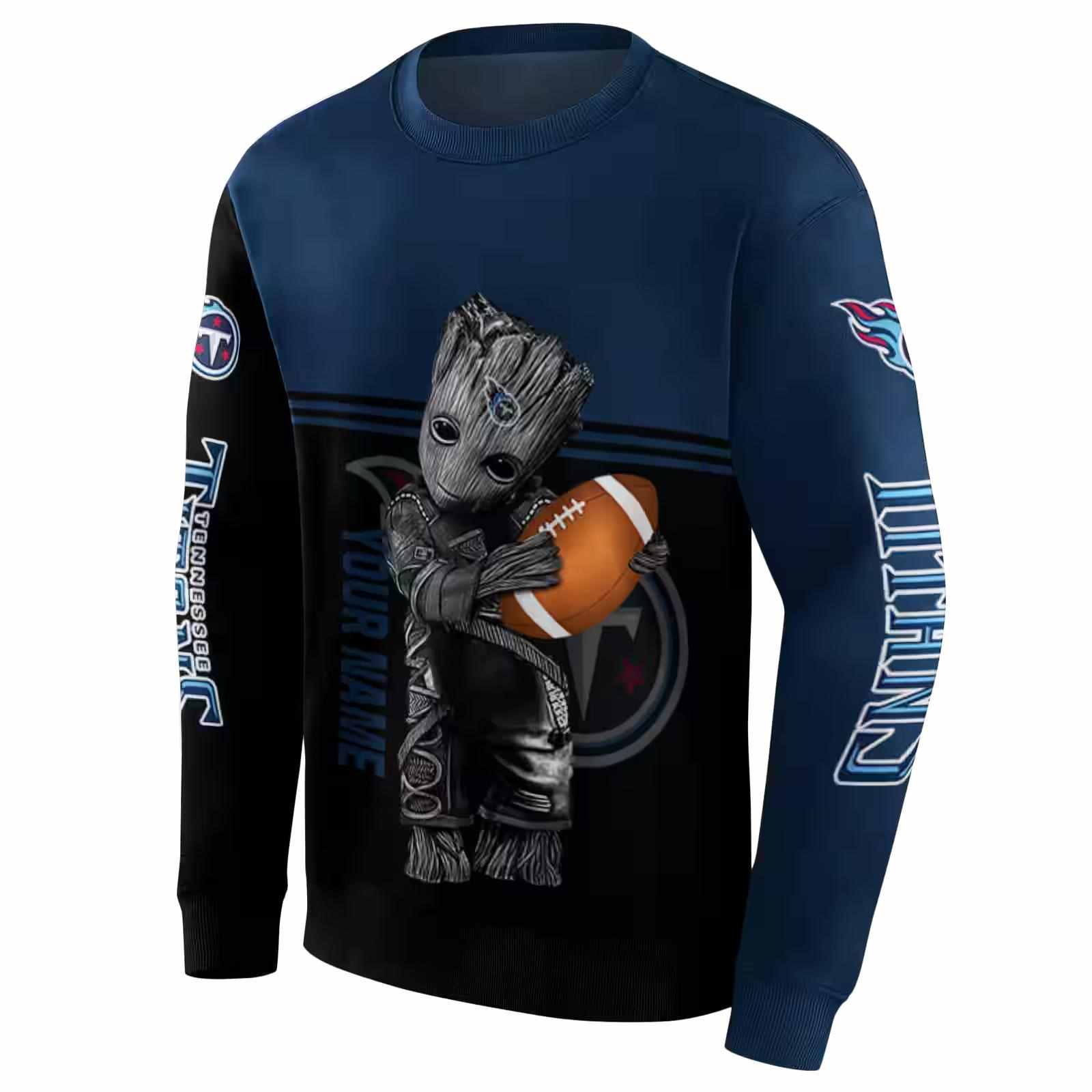 customized tennessee titans baby groot navy black hoodie new arrival