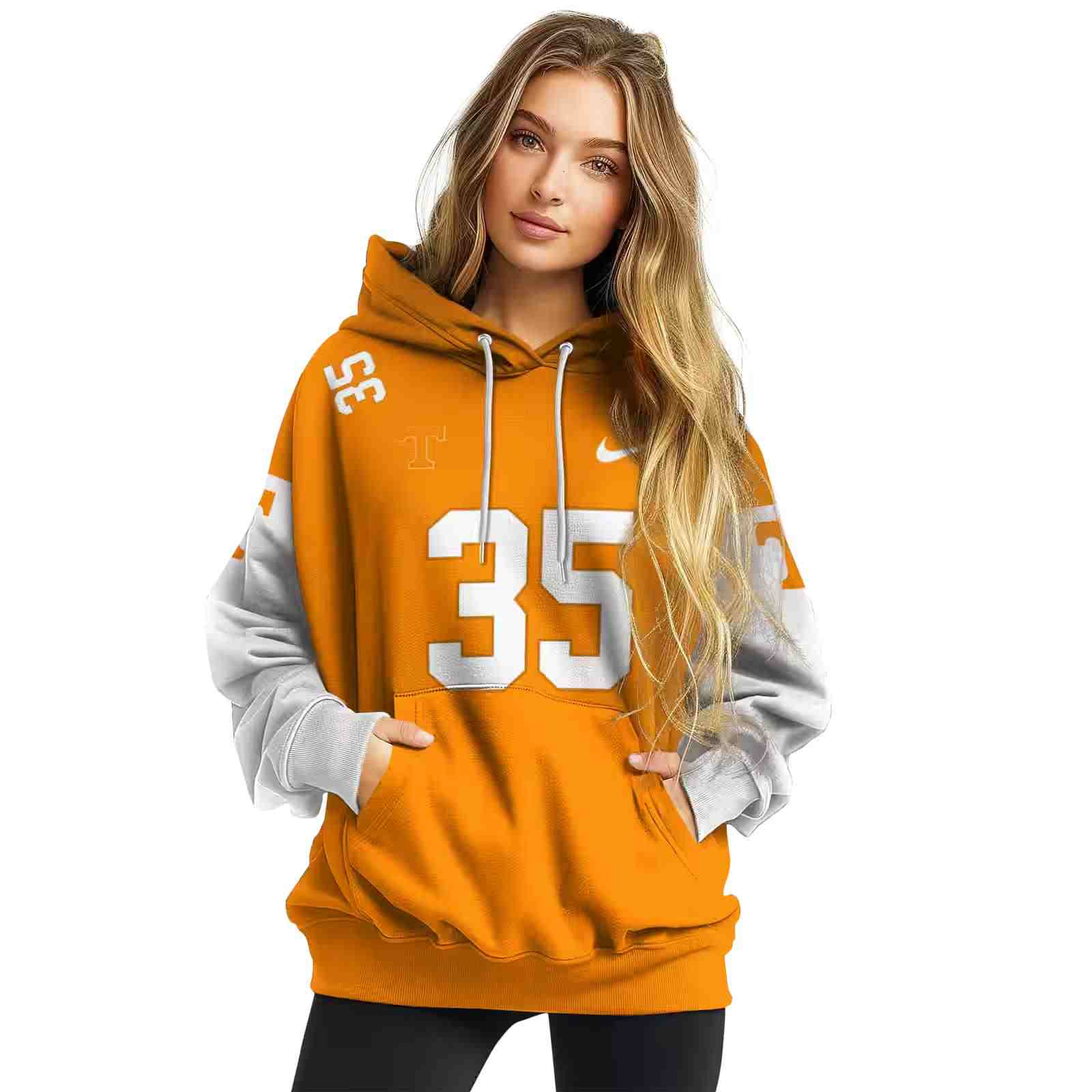 customized tennessee volunteers minimal design orange hoodie high quality