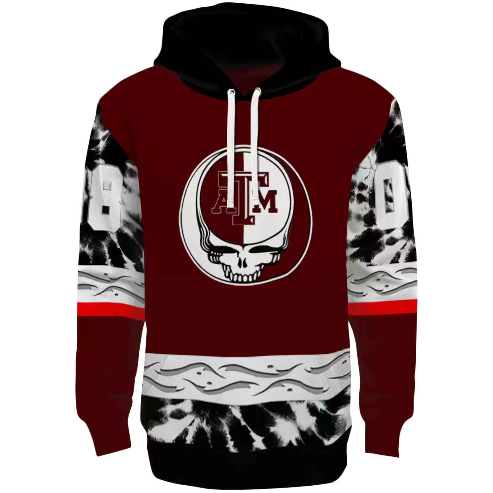 Customized Texas A&M Aggies Grateful Vibes Maroon Hoodie