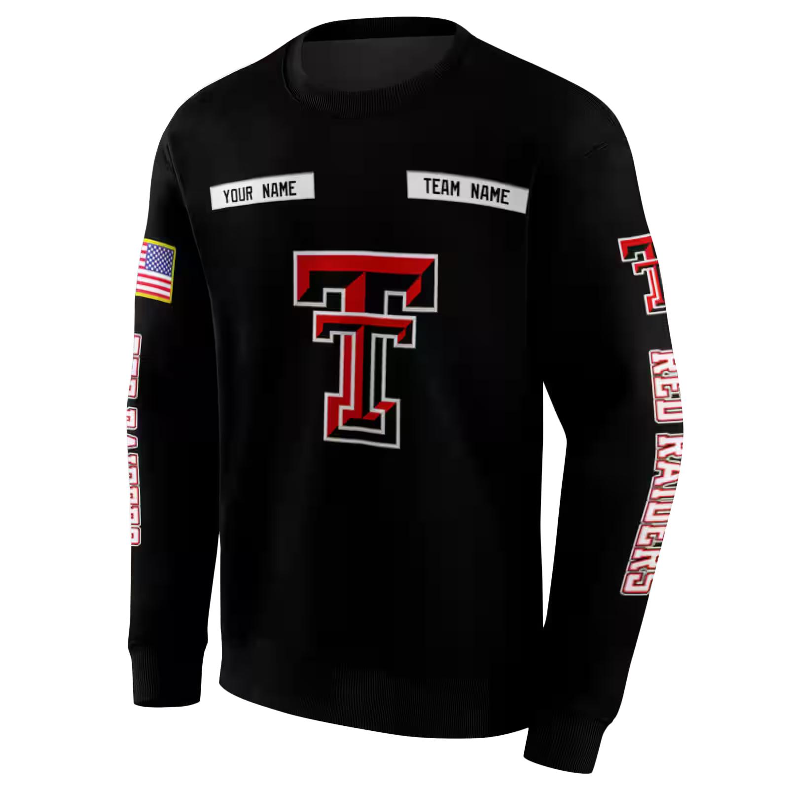 customized texas tech red raiders punisher skull black hoodie new arrival