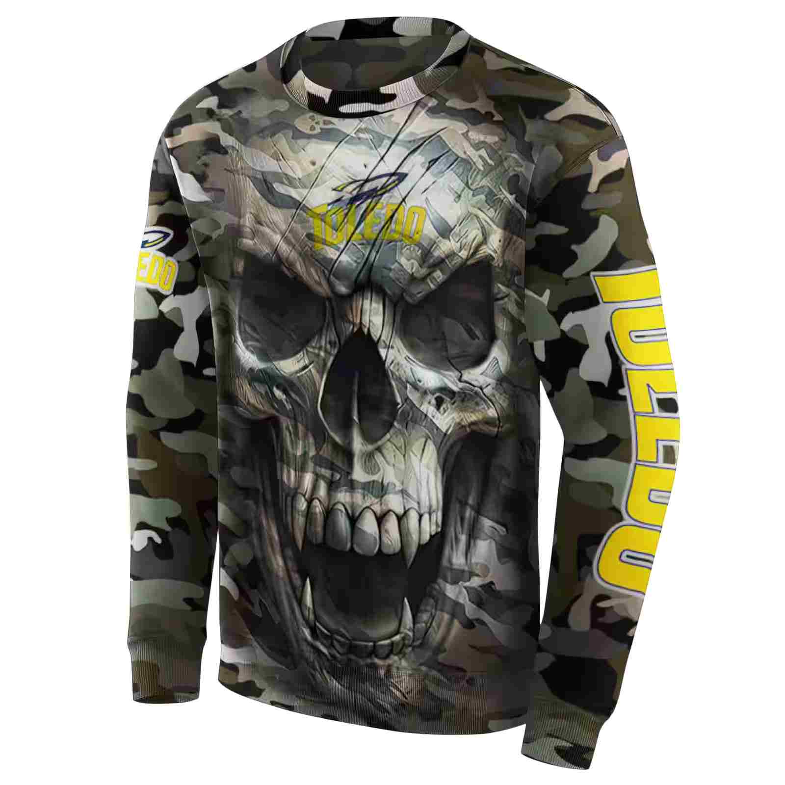 customized toledo rockets camo skull hoodie new arrival