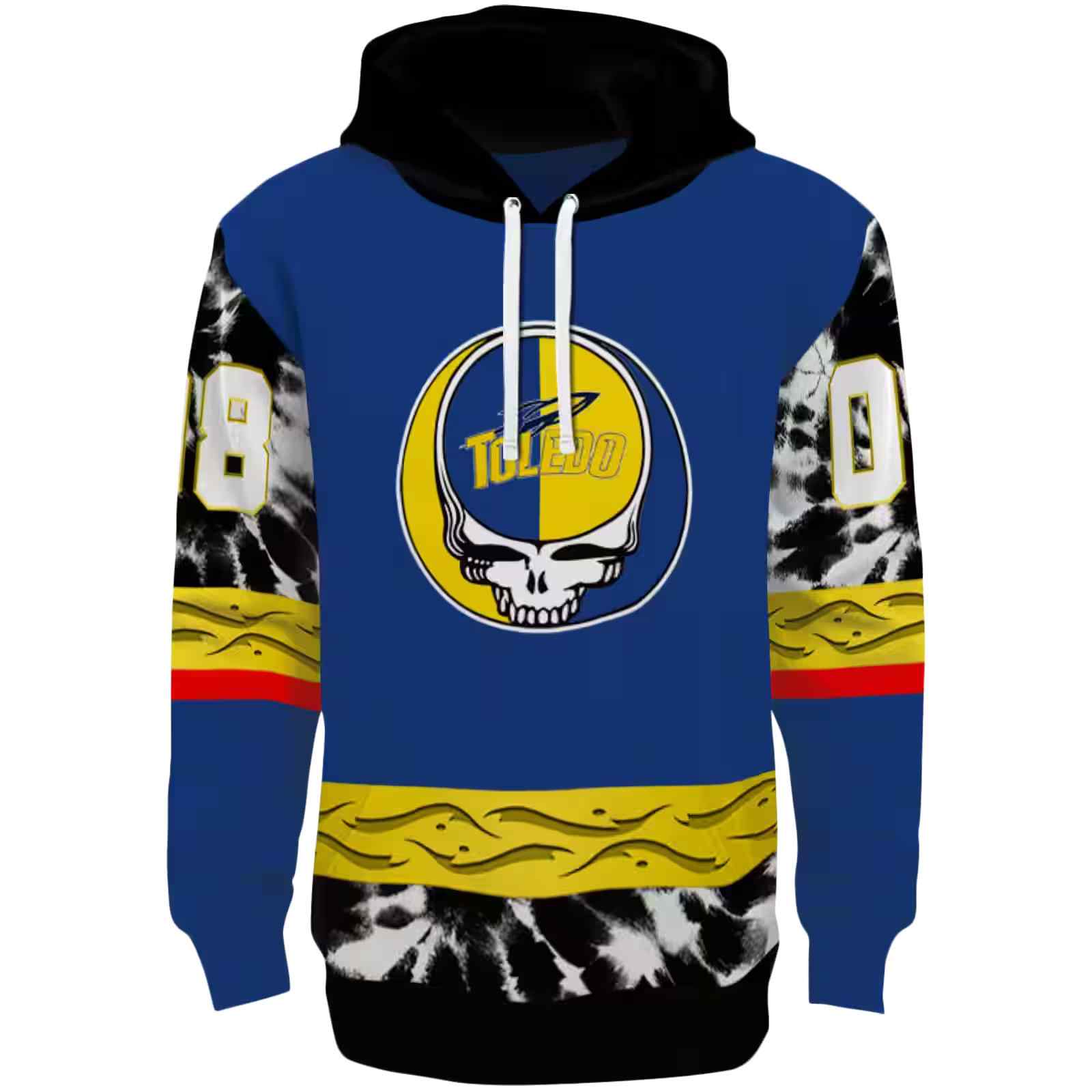 Customized Toledo Rockets Grateful Vibes Blue Hoodie