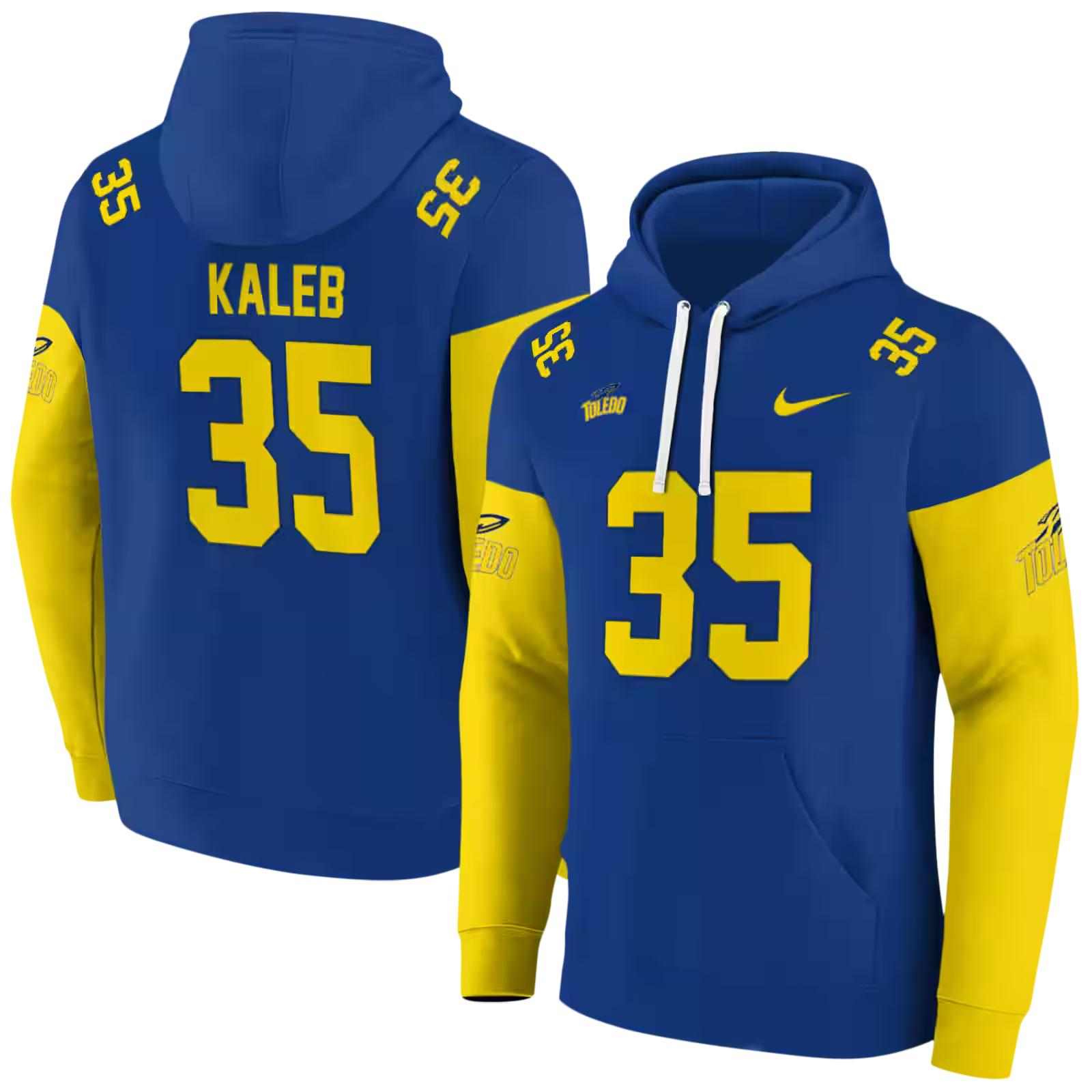 customized toledo rockets minimal design blue hoodie fashion forward