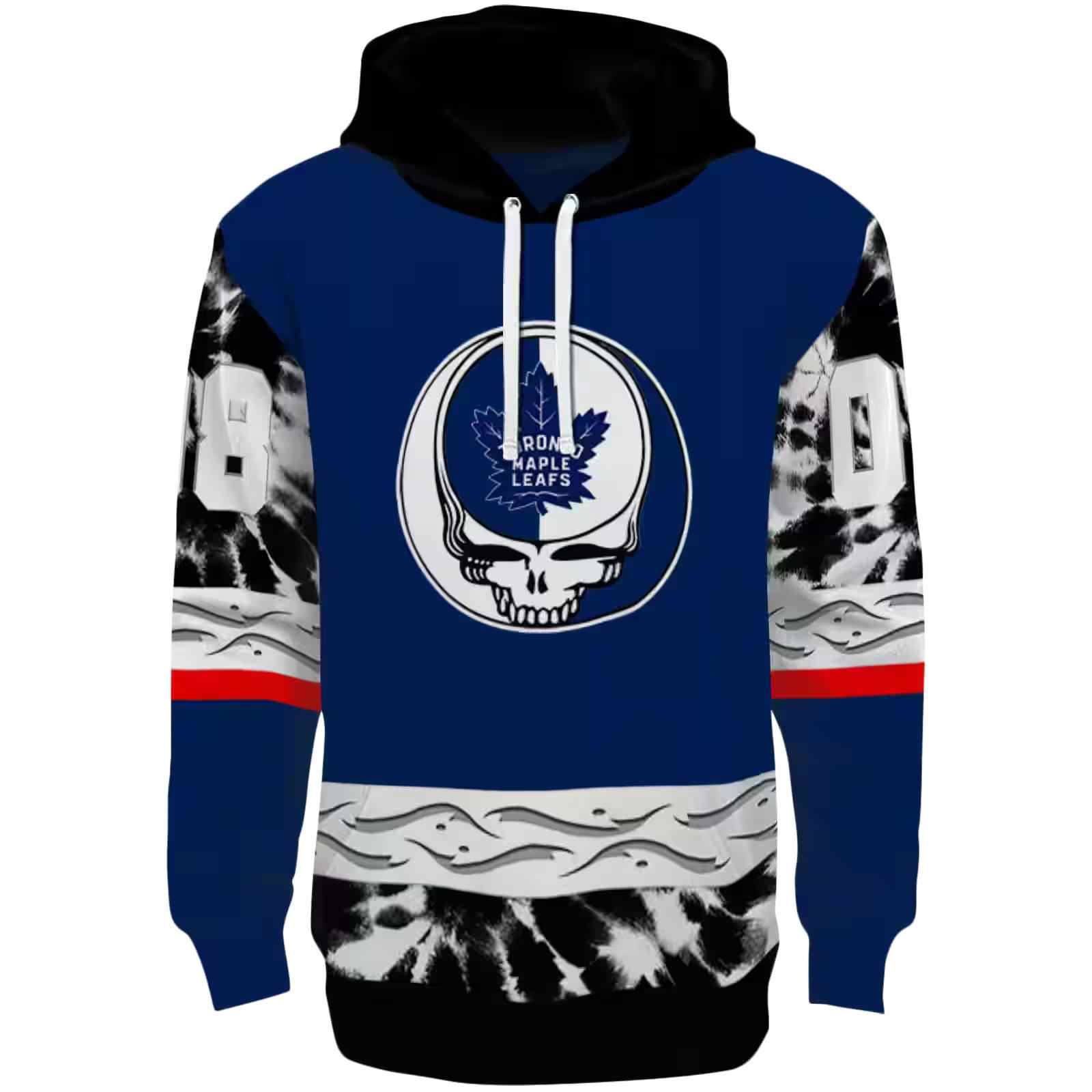 Customized Toronto Maple Leafs Grateful Vibes Blue Hoodie