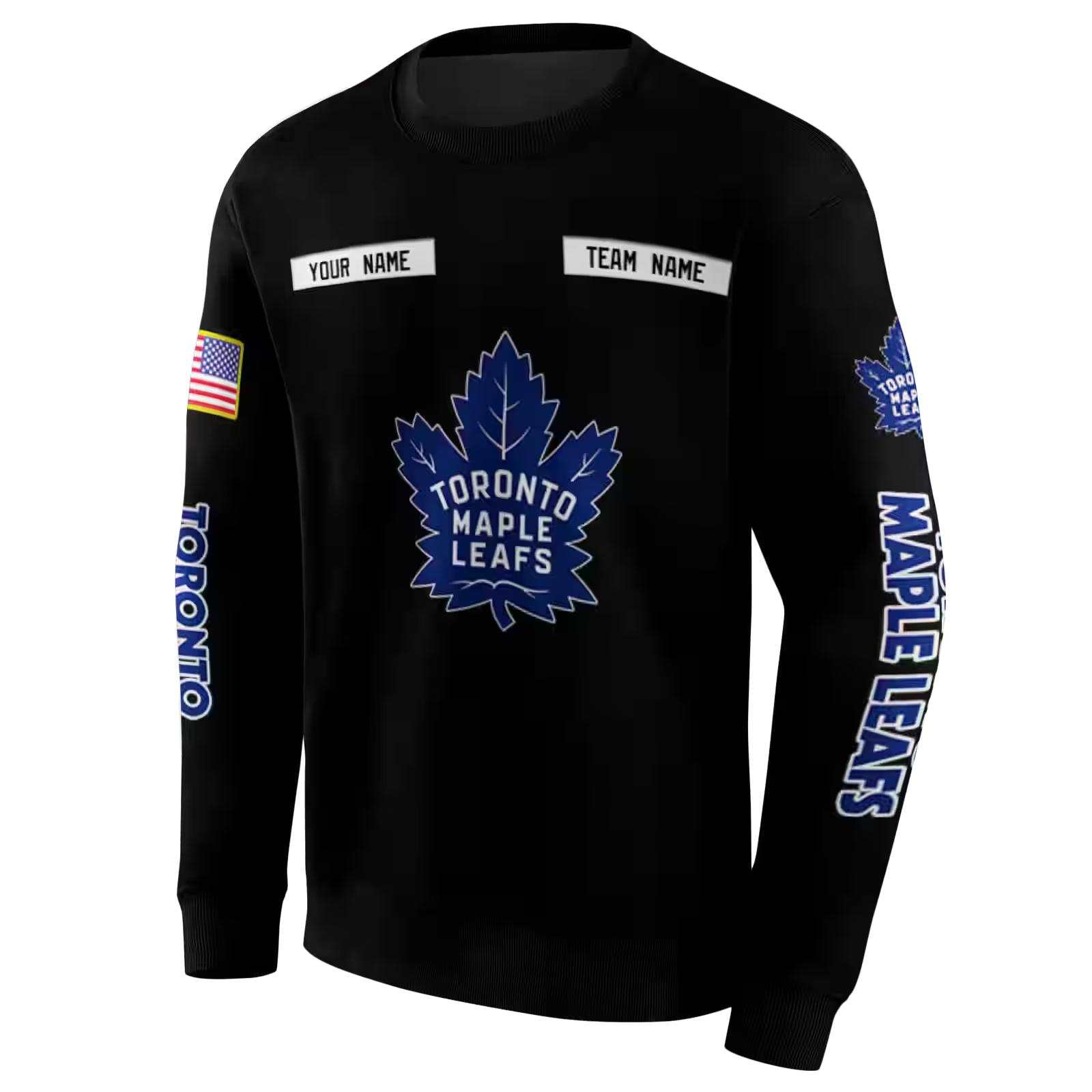 customized toronto maple leafs punisher skull black hoodie new arrival