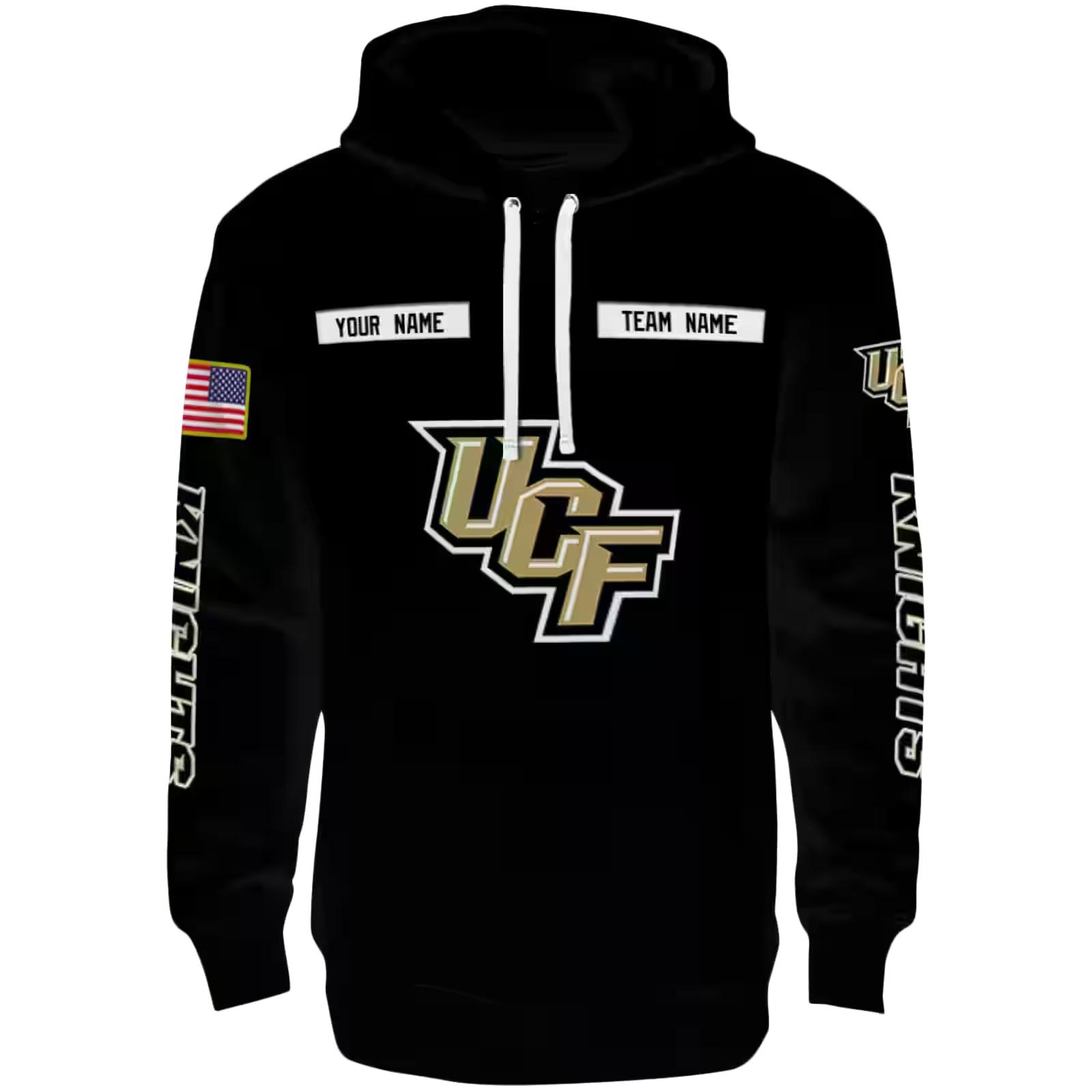 Customized UCF Knights Punisher Skull Black Hoodie