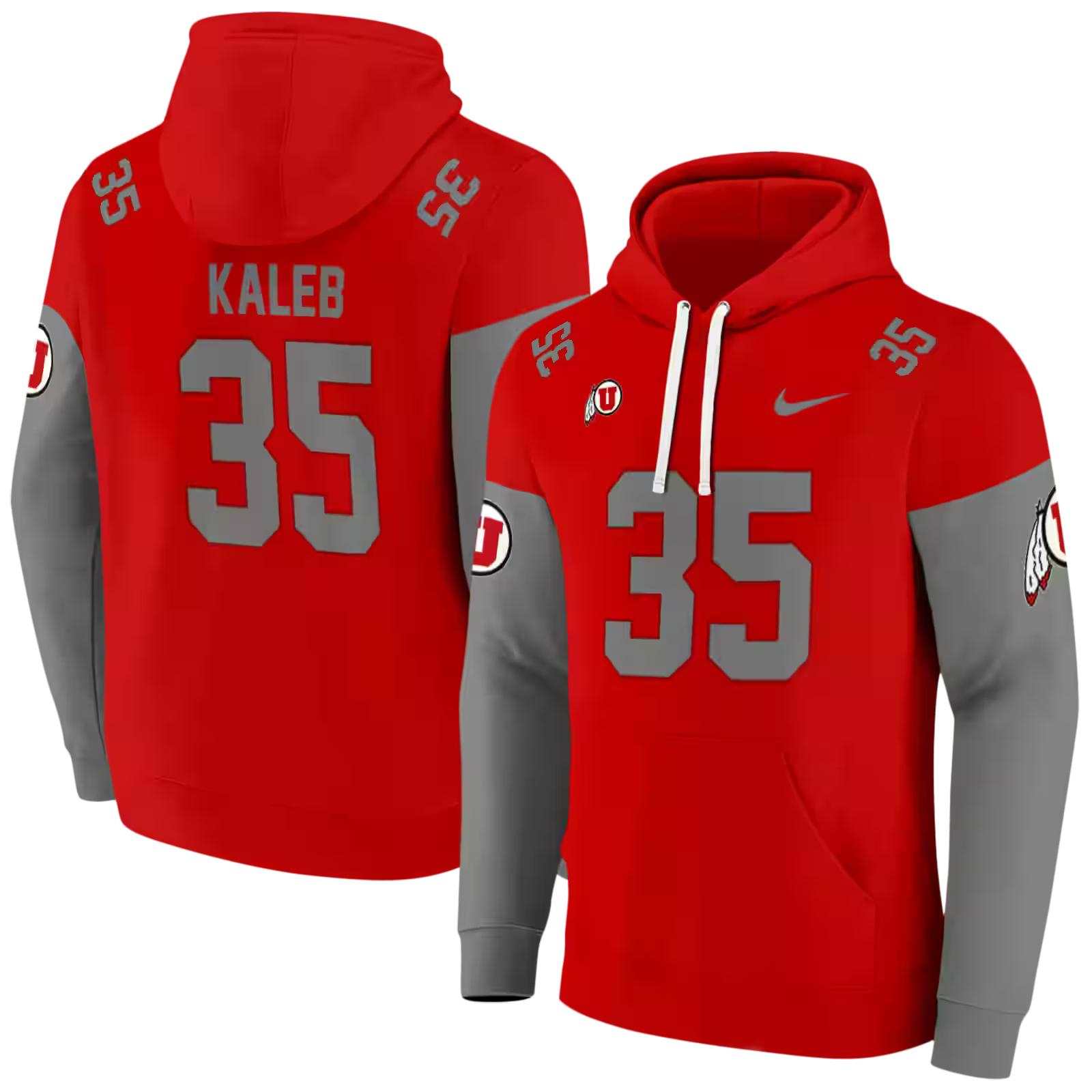 customized utah utes minimal design red hoodie fashion forward