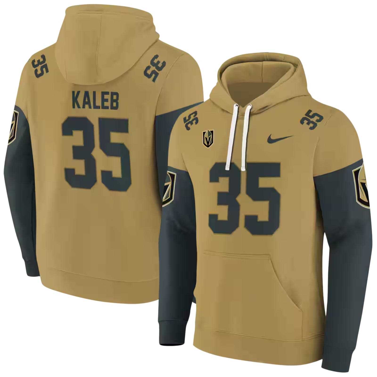 customized vegas golden knights minimal design tan hoodie fashion forward