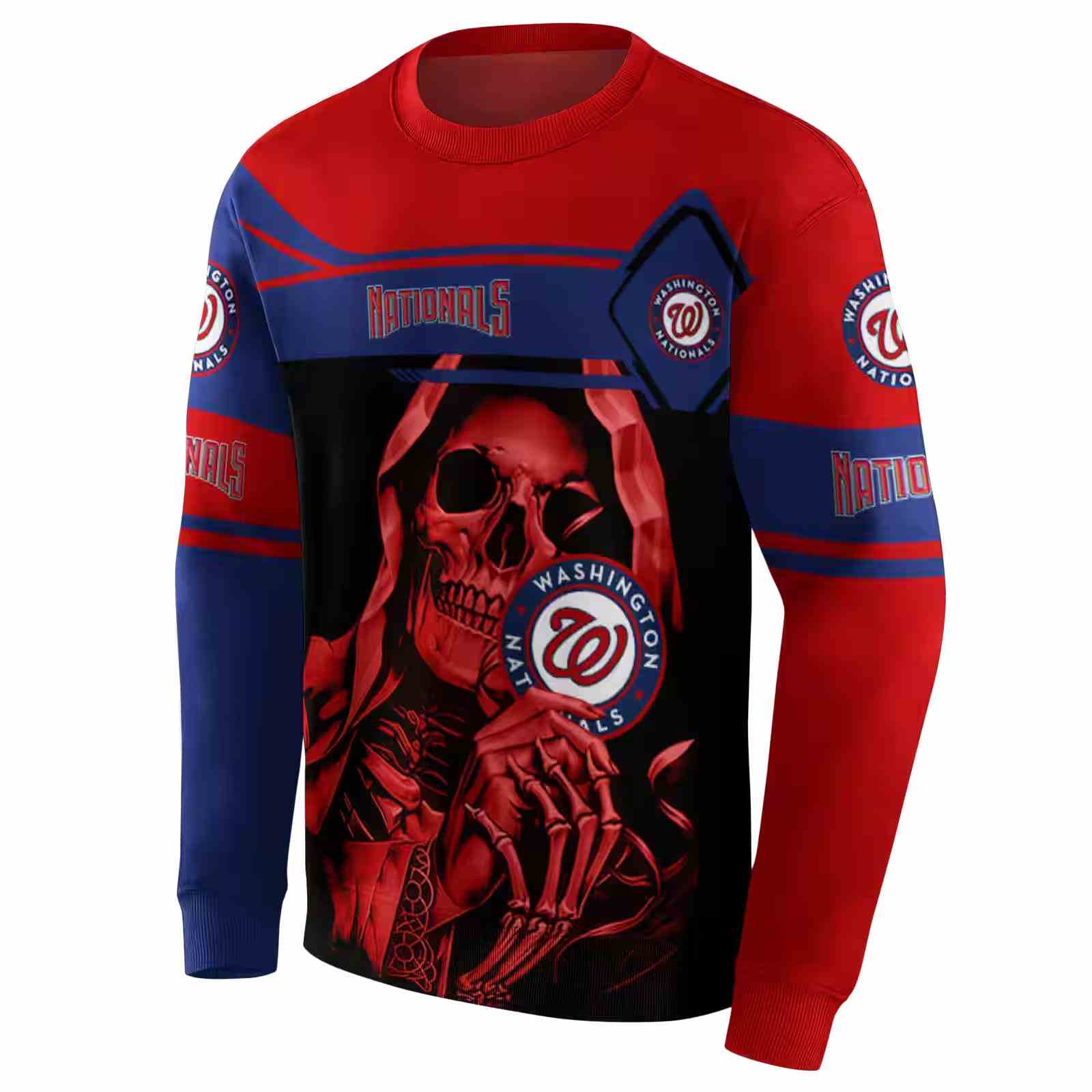 customized washington nationals grim reaper red black hoodie new arrival