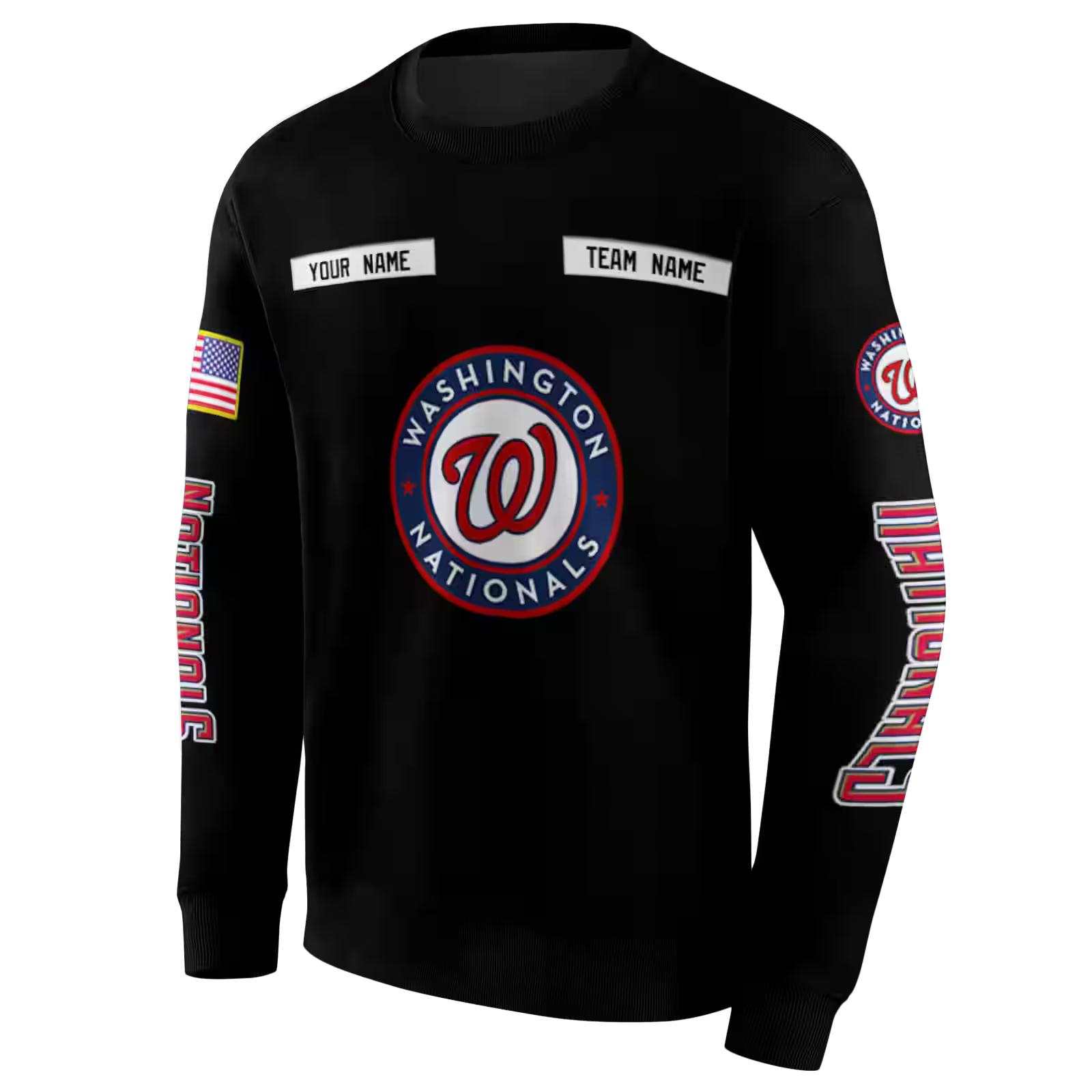 customized washington nationals punisher skull black hoodie new arrival