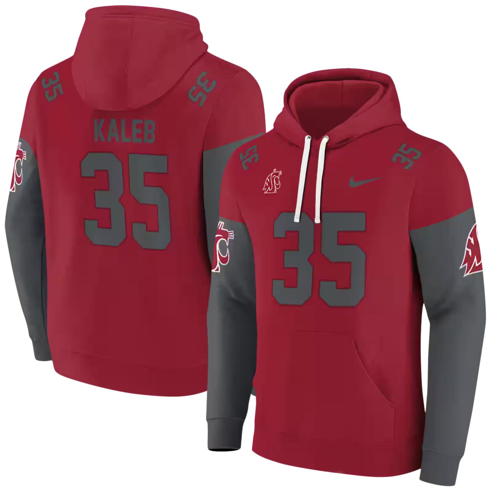 customized washington state cougars minimal design crimson hoodie fashion forward