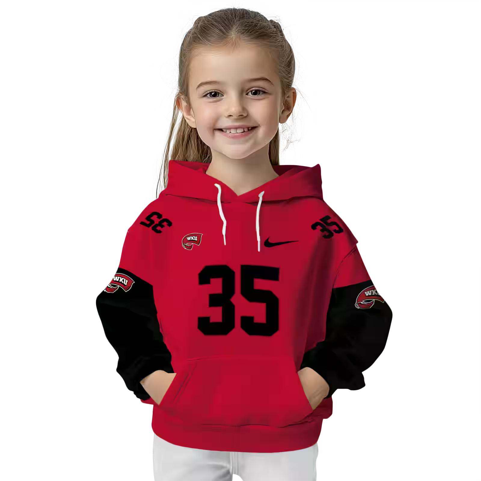 customized western kentucky hilltoppers minimal design red hoodie top rated