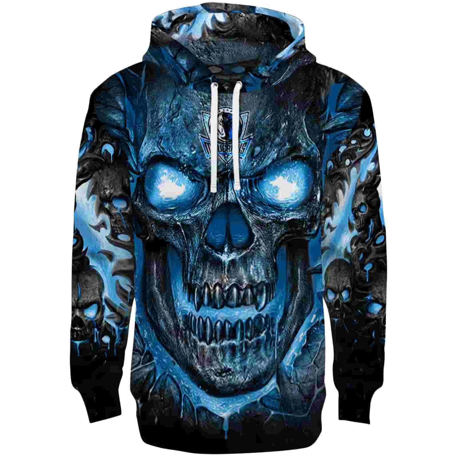 Dallas Mavericks Demonic Skull Blue Black Hoodie