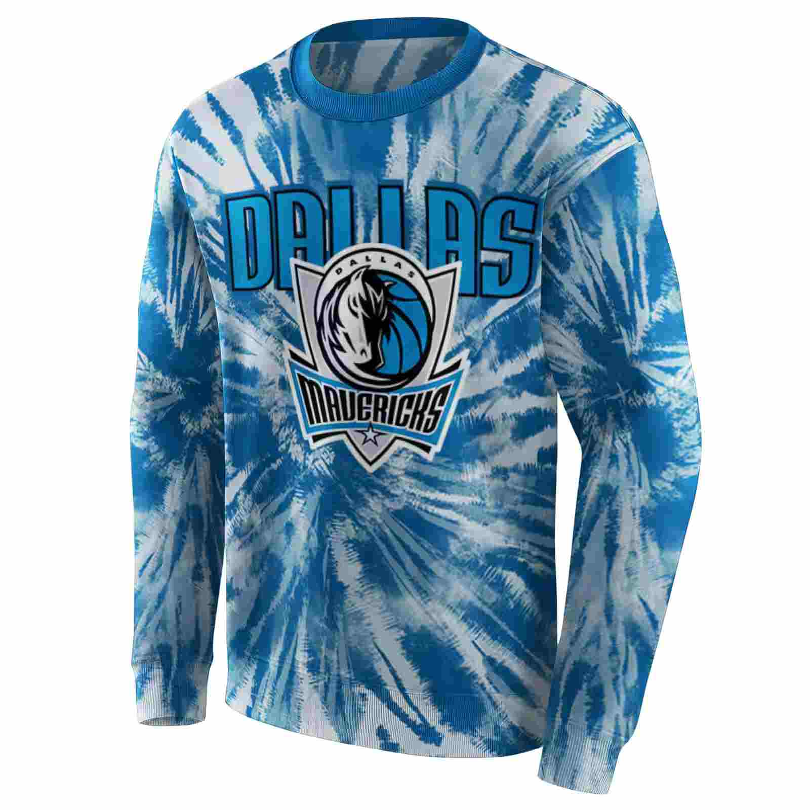 dallas mavericks tie dye pattern blue hoodie new arrival