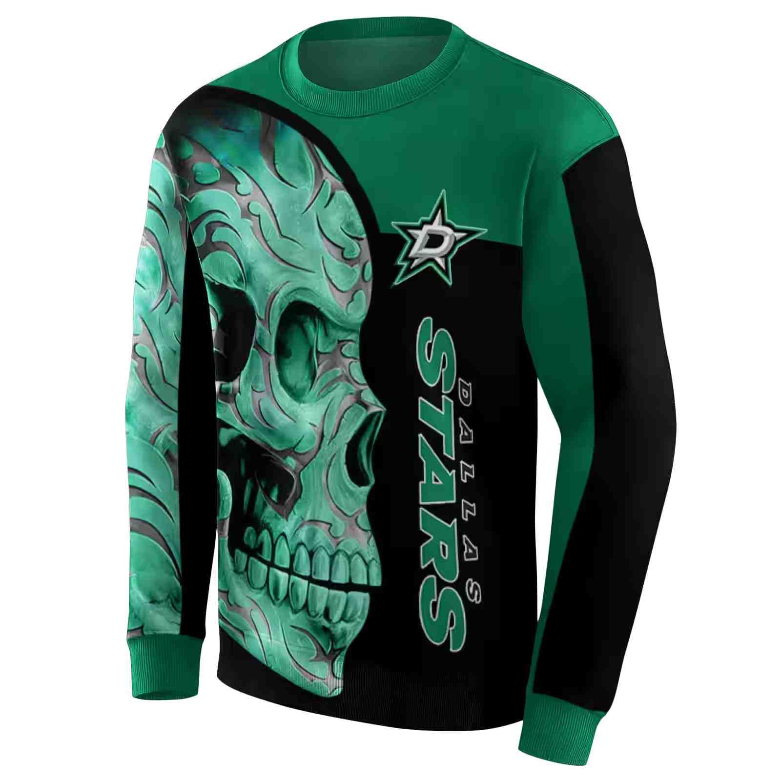 dallas stars skull motif green black hoodie new arrival