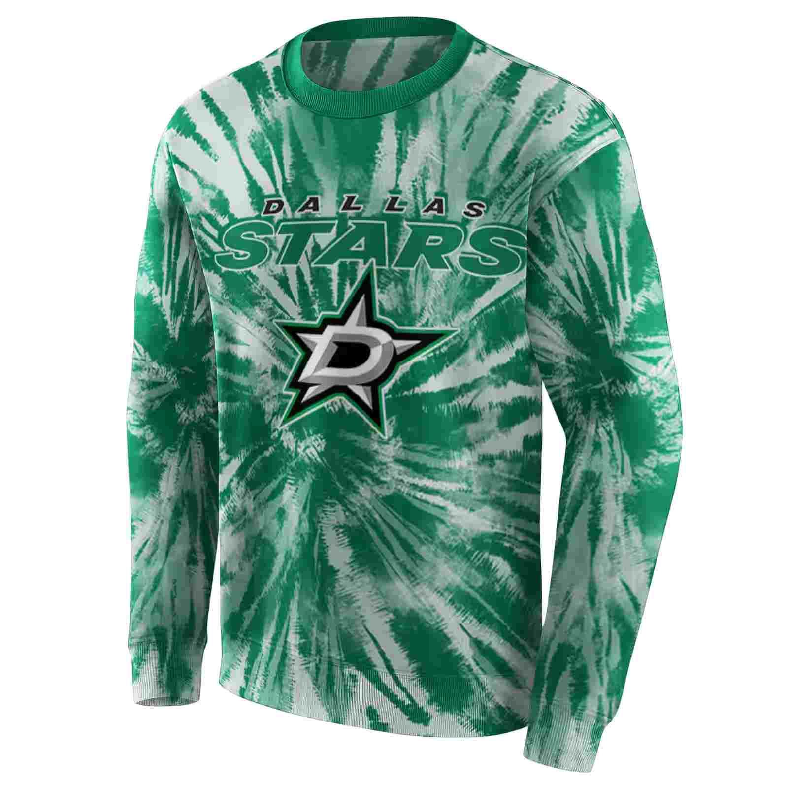 dallas stars tie dye pattern green hoodie new arrival