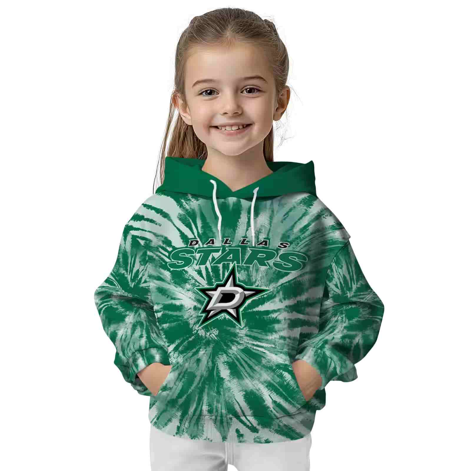 dallas stars tie dye pattern green hoodie top rated