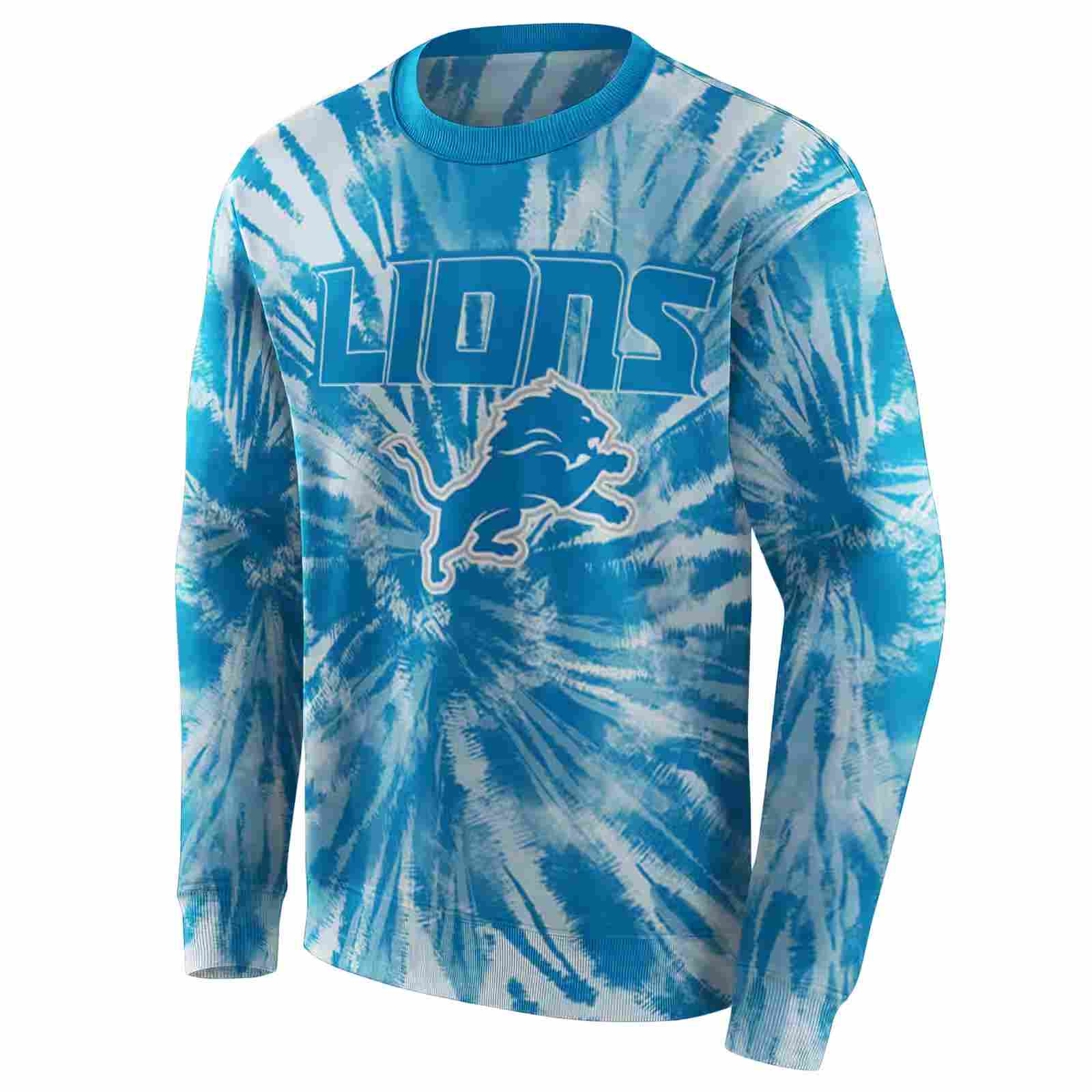 detroit lions tie dye pattern blue hoodie new arrival