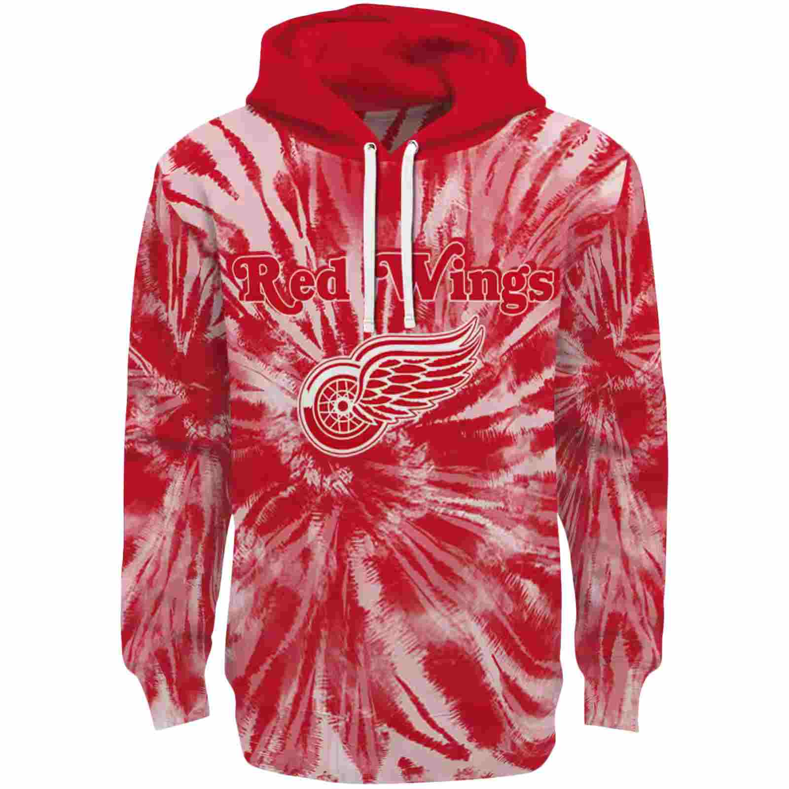 Detroit Red Wings Tie Dye Pattern Red Hoodie