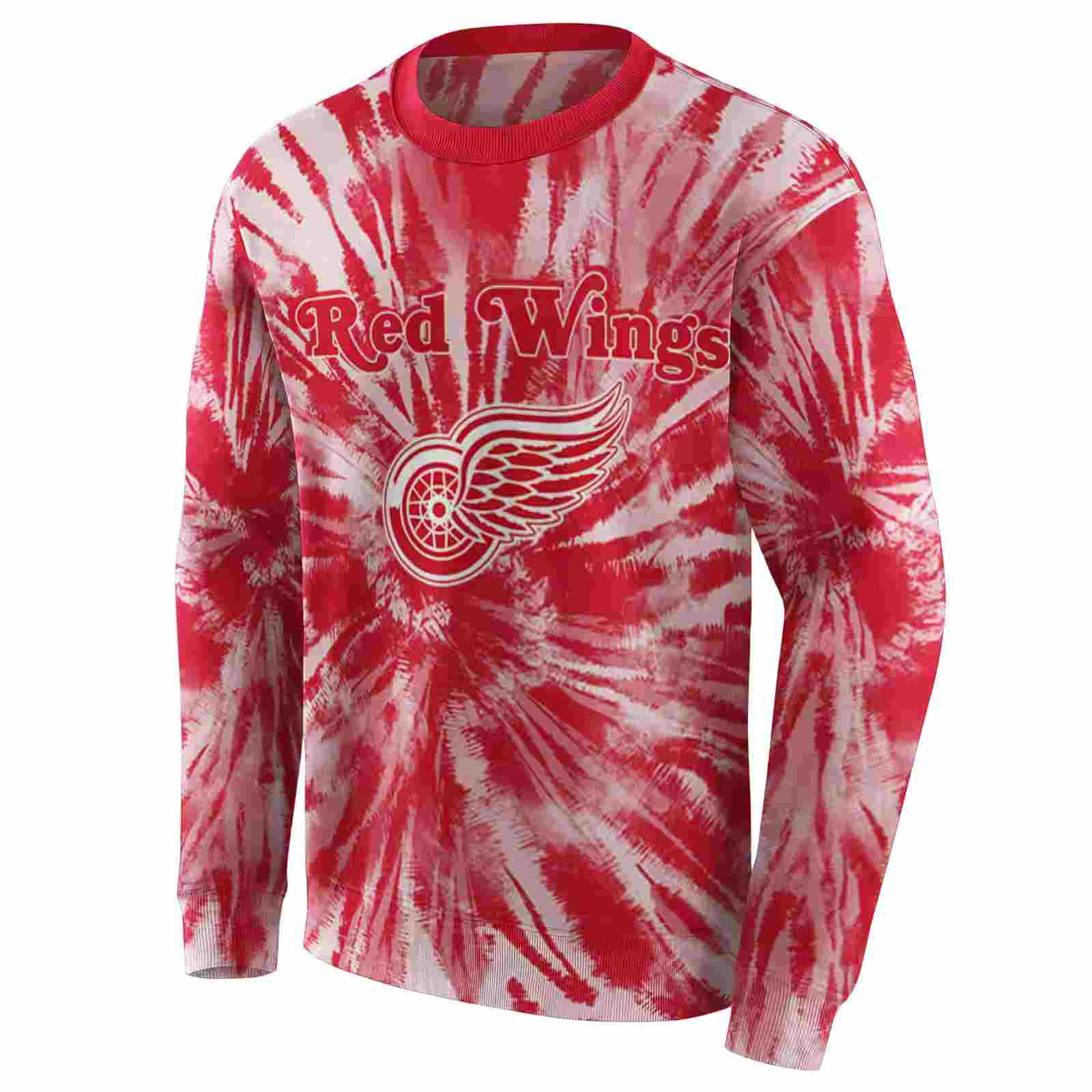 detroit red wings tie dye pattern red hoodie new arrival