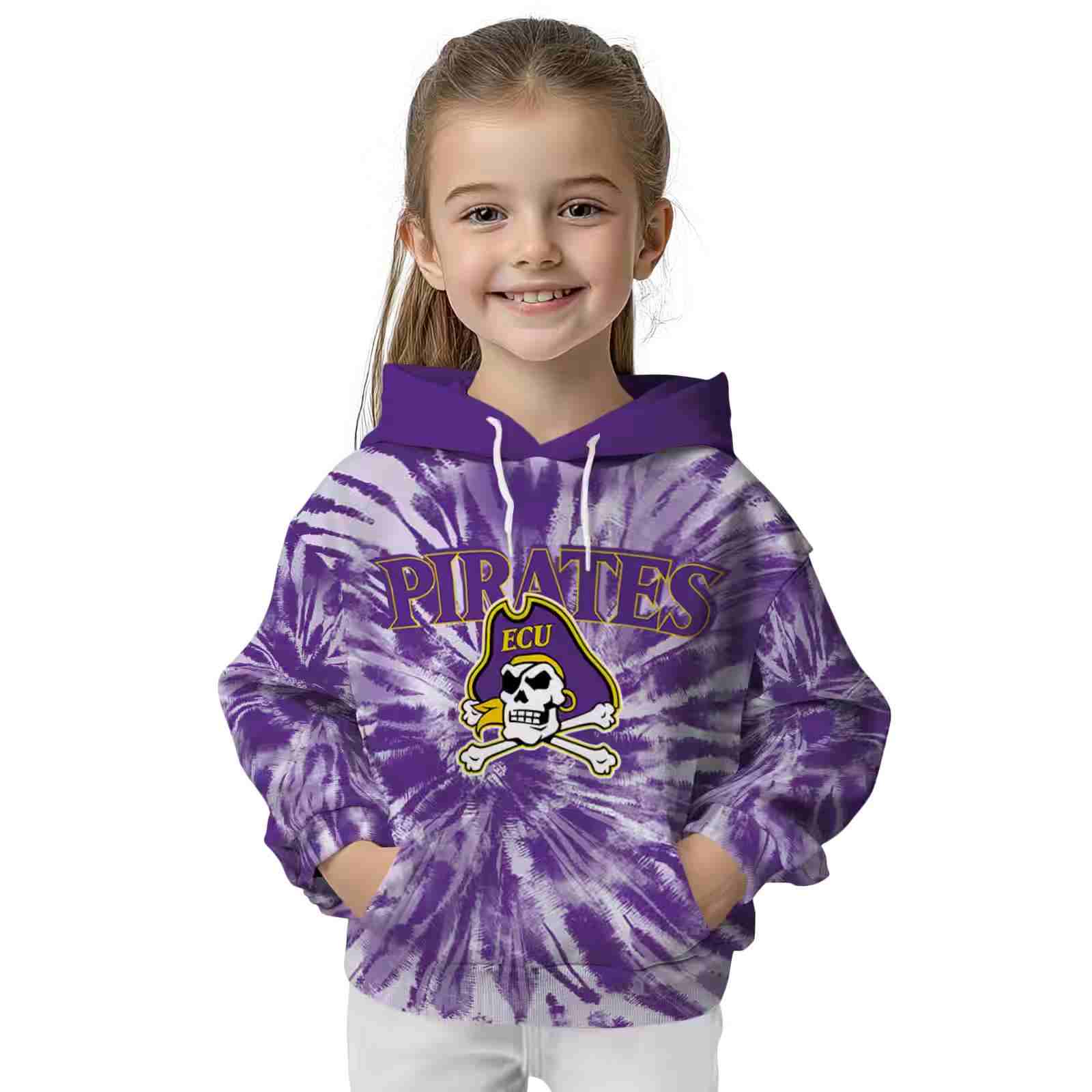 east carolina pirates tie dye pattern purple hoodie top rated