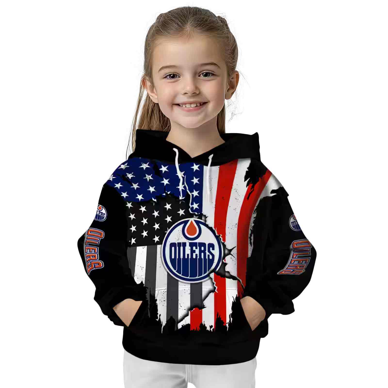 edmonton oilers american pride black hoodie top rated