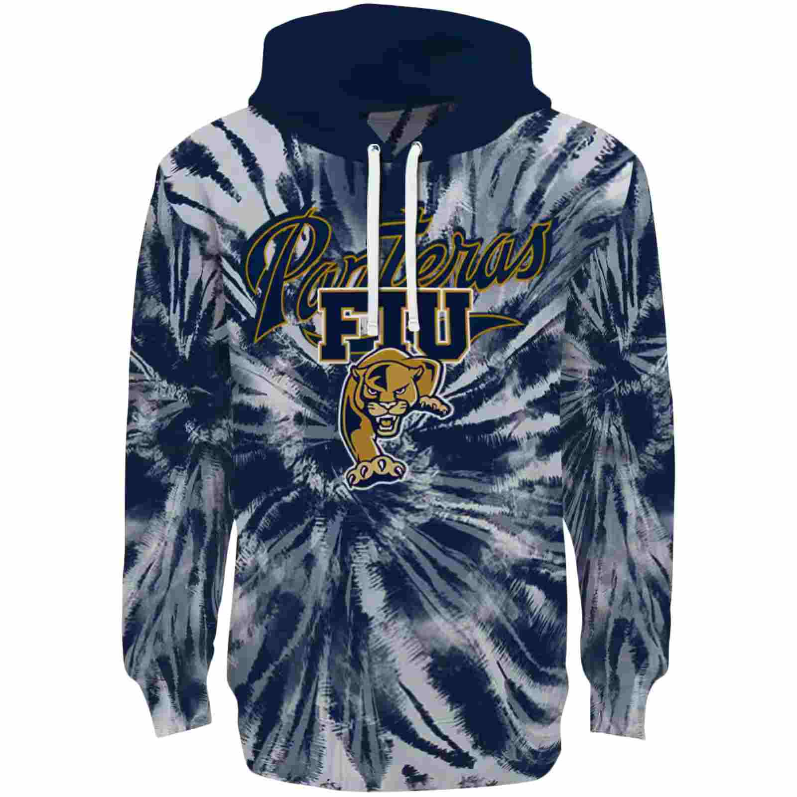 FIU Panthers Tie Dye Pattern Blue Hoodie