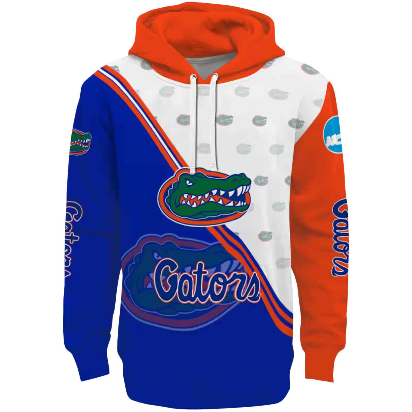 Florida Gators Diagonal Stripe Blue White Hoodie