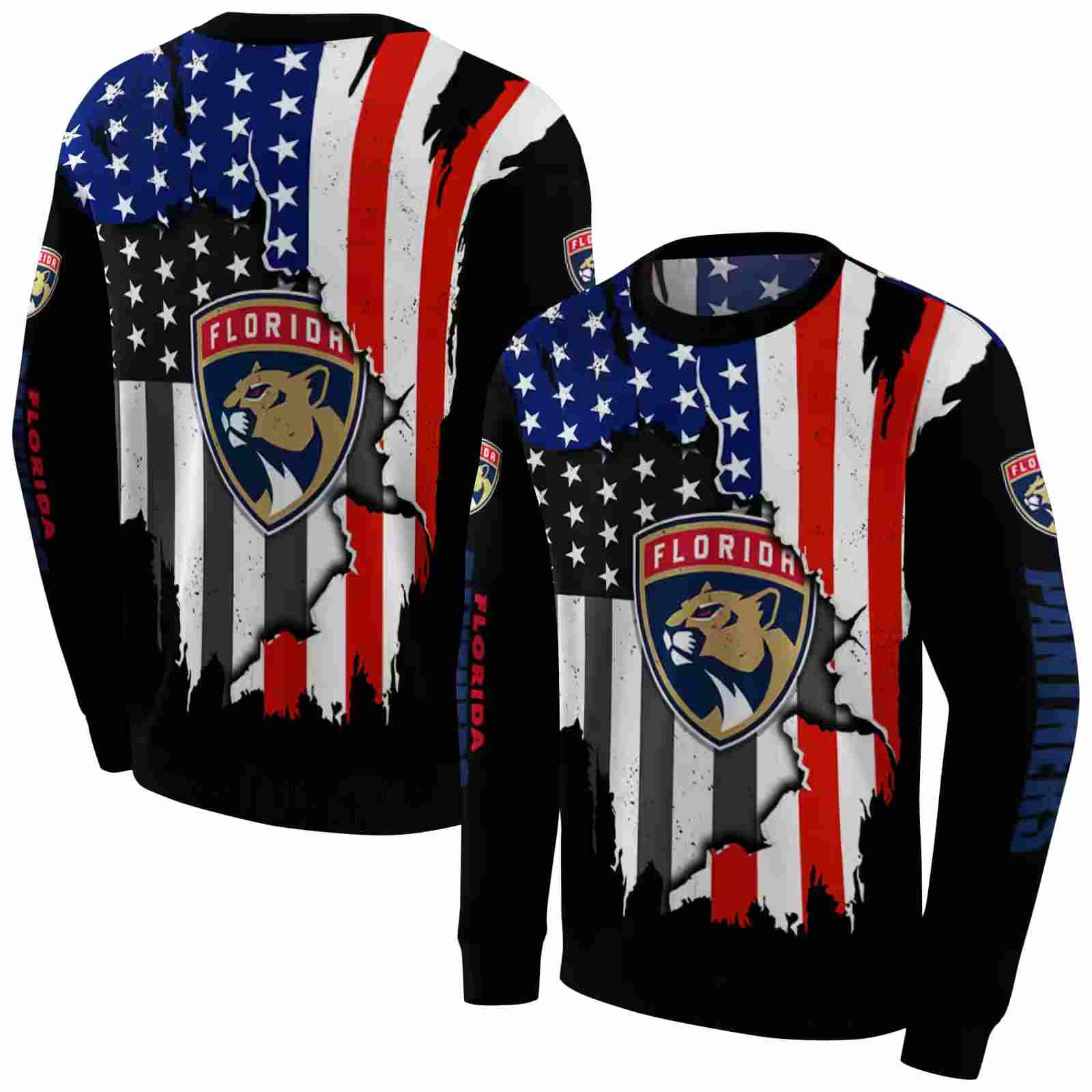 florida panthers american pride black hoodie premium grade