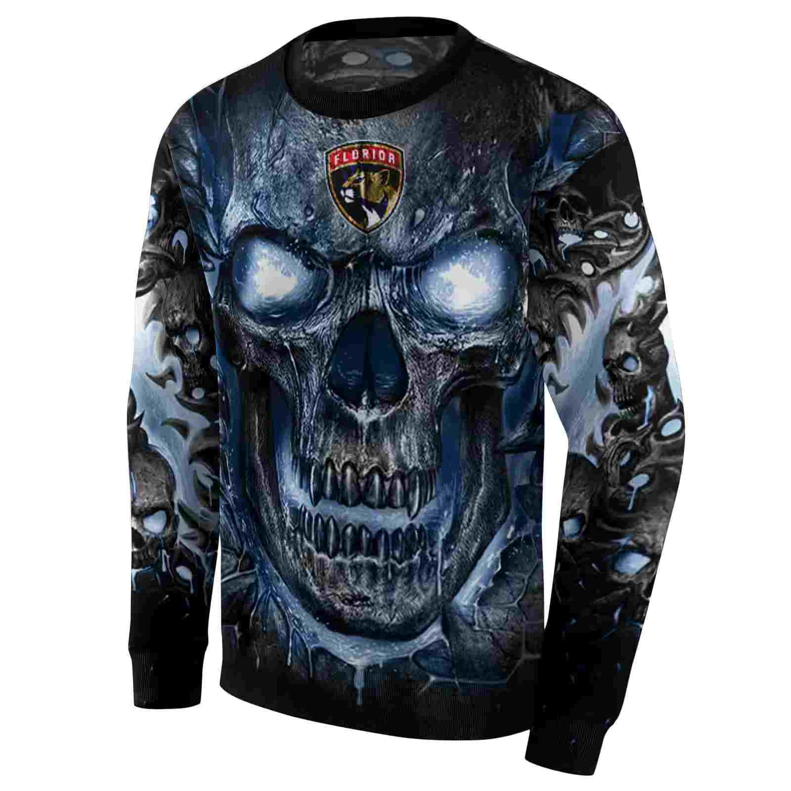 florida panthers demonic skull red black hoodie new arrival