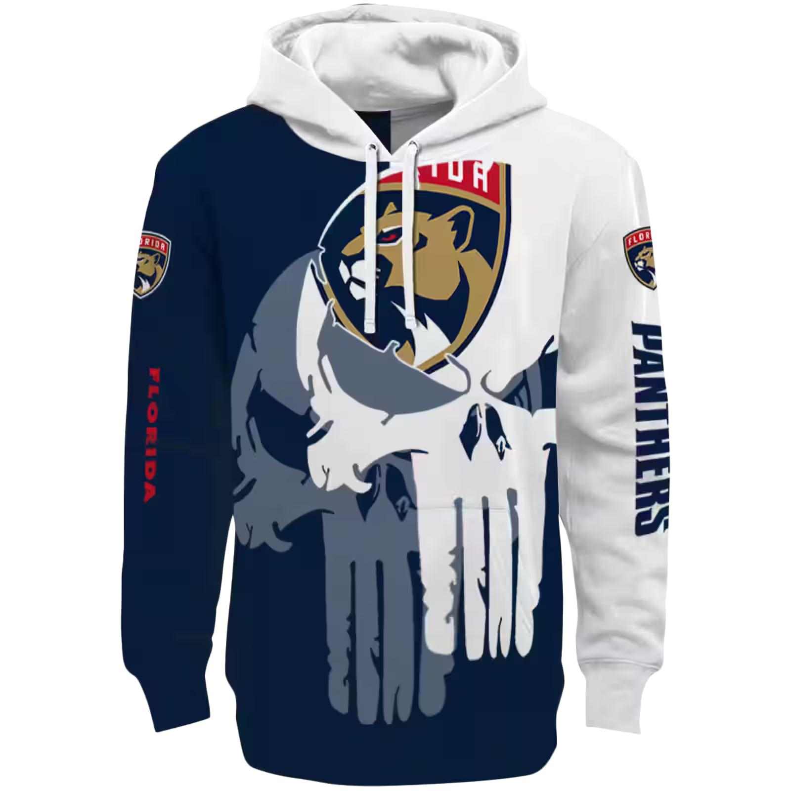 Florida Panthers Graphic Punisher Red White Hoodie