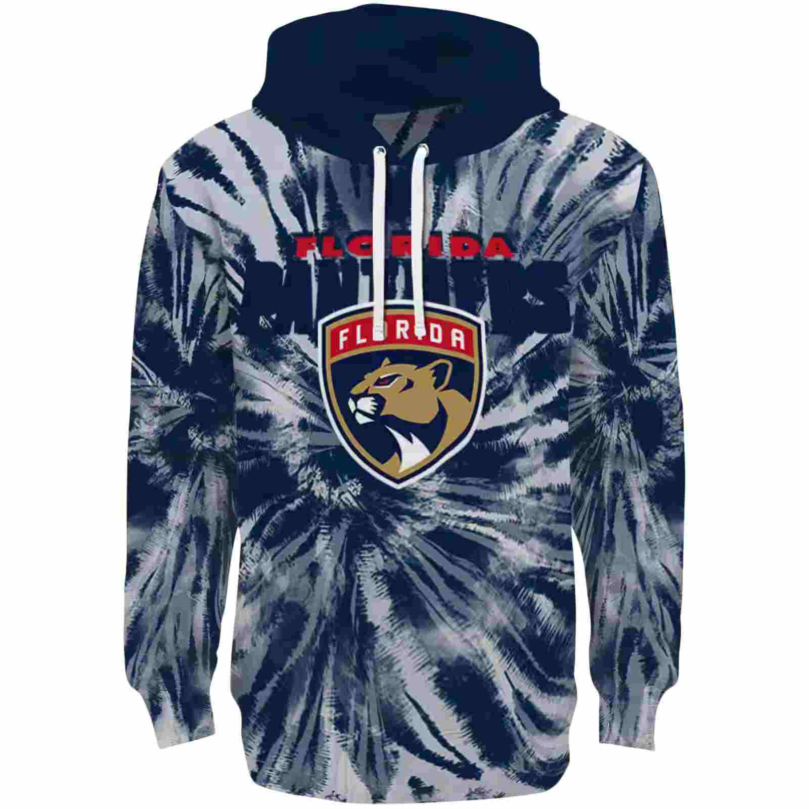 Florida Panthers Tie Dye Pattern Red Hoodie