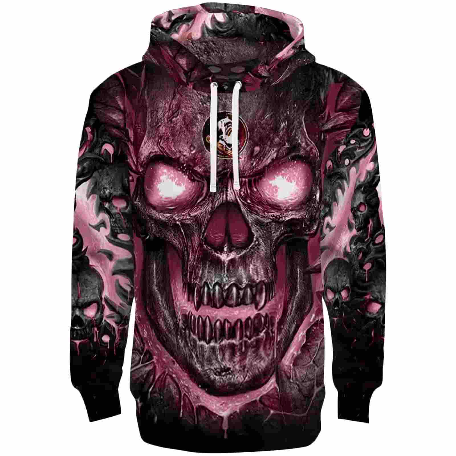 Florida State Seminoles Demonic Skull Garnet Black Hoodie