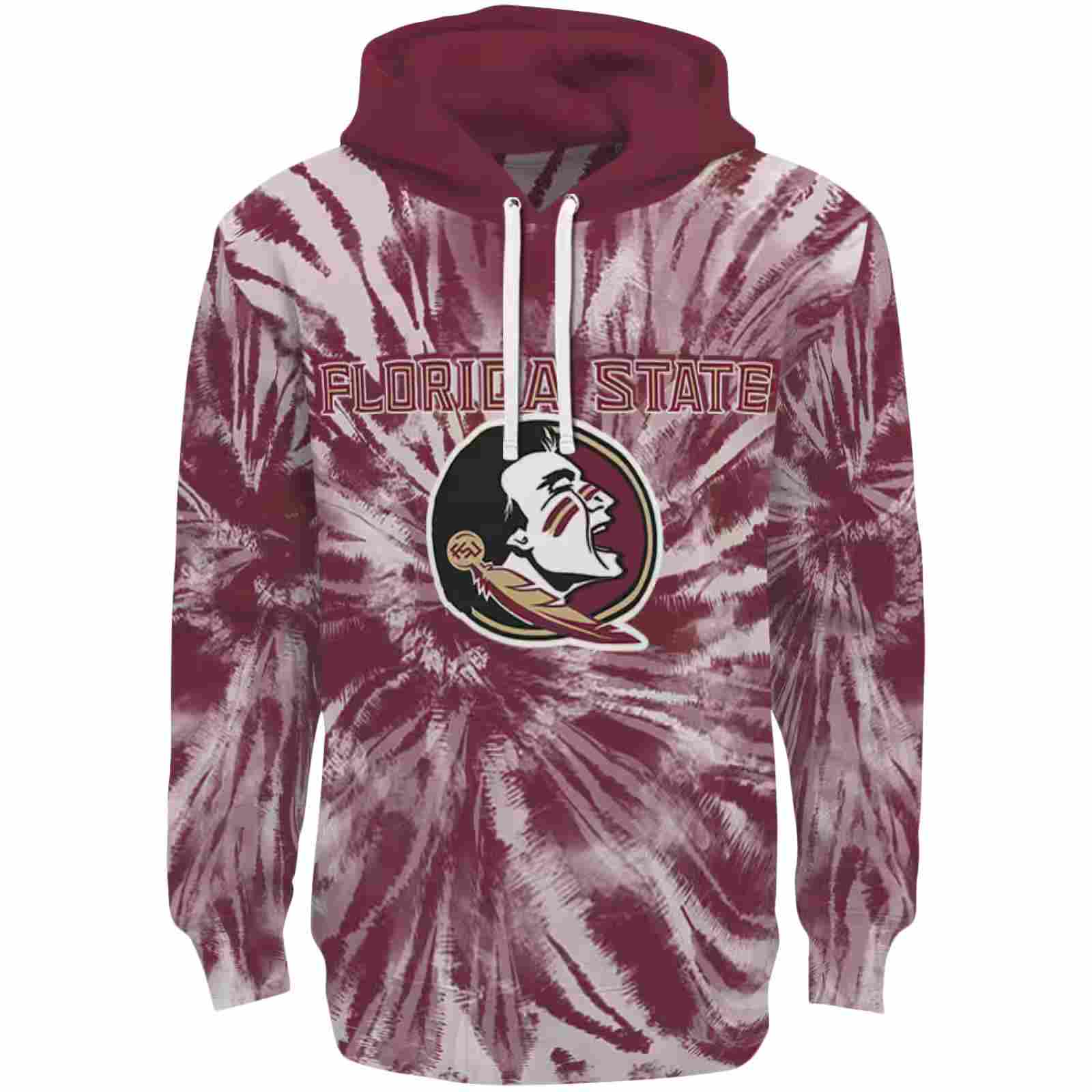 Florida State Seminoles Tie Dye Pattern Garnet Hoodie