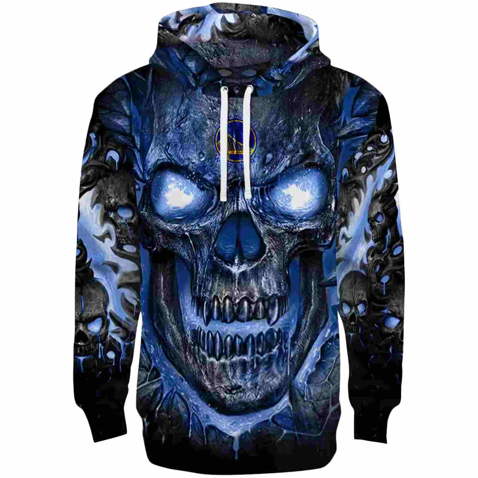 Golden State Warriors Demonic Skull Blue Black Hoodie