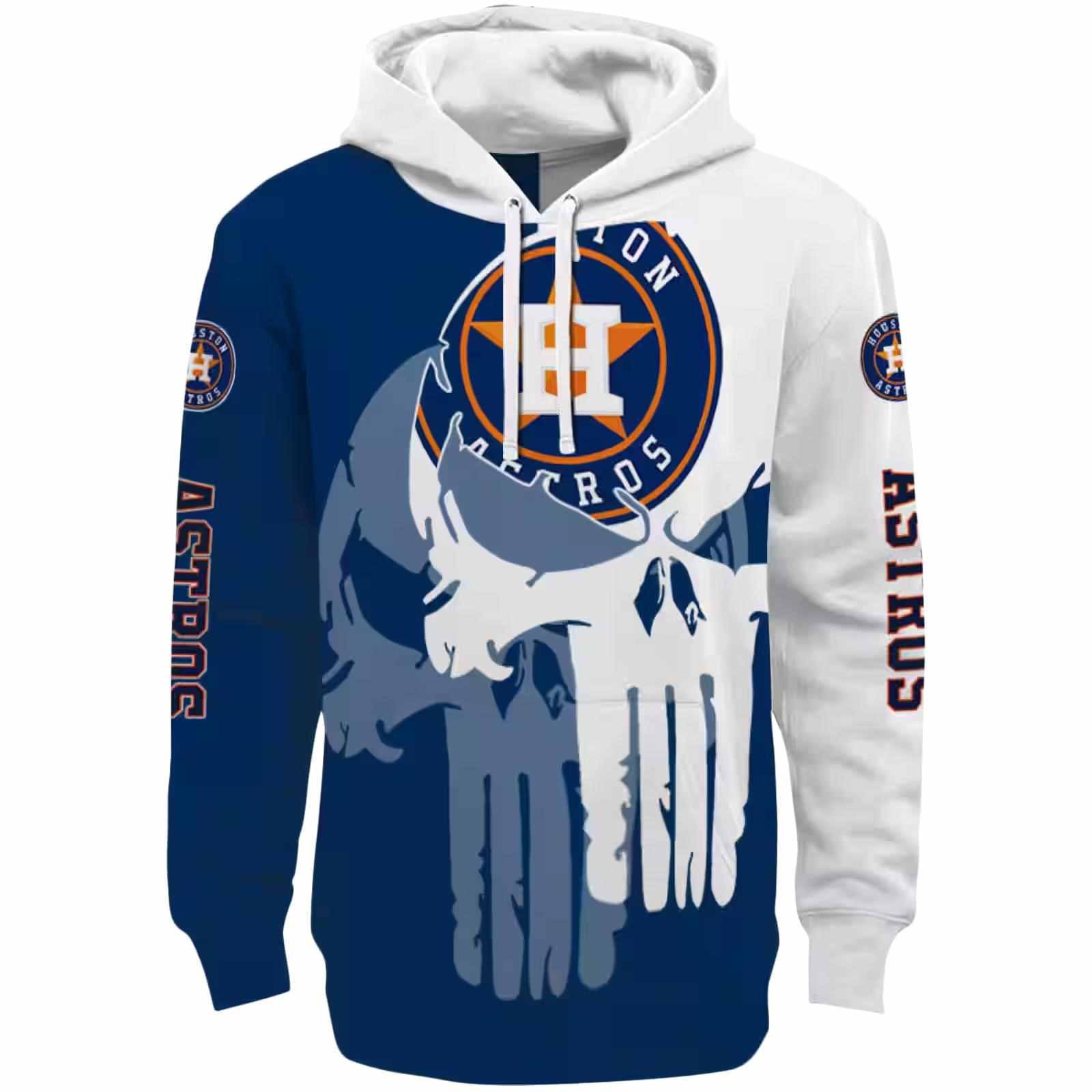 Houston Astros Graphic Punisher Blue White Hoodie