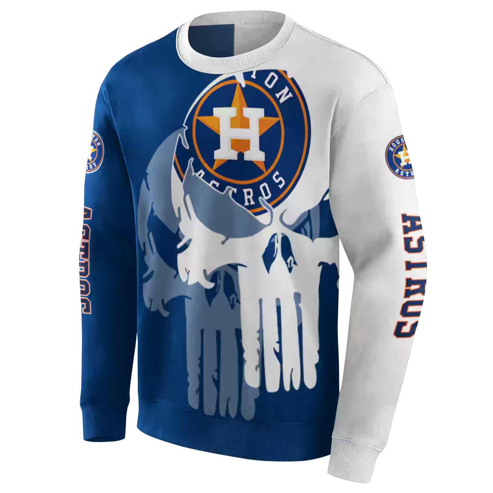 houston astros graphic punisher blue white hoodie new arrival