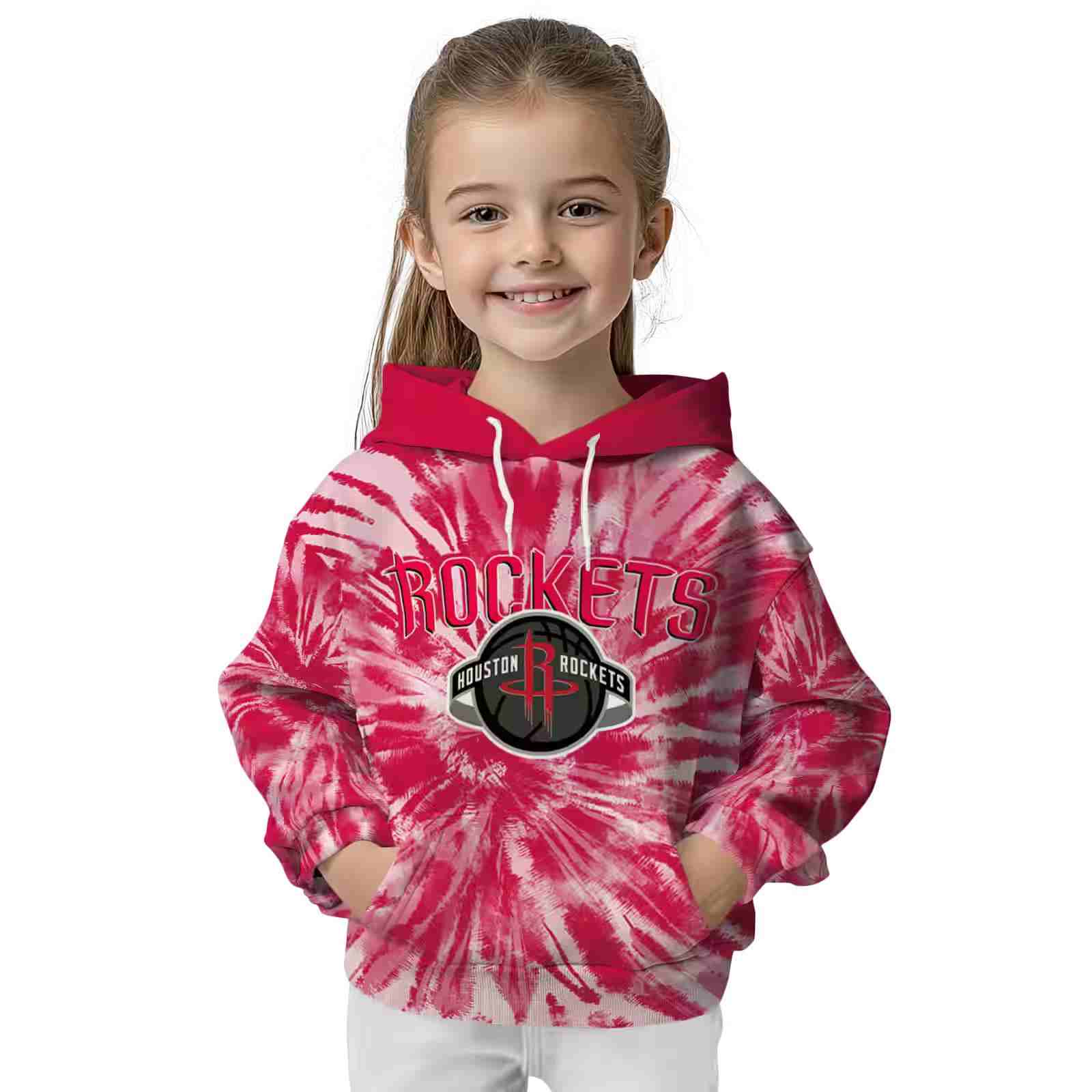 houston rockets tie dye pattern red hoodie top rated