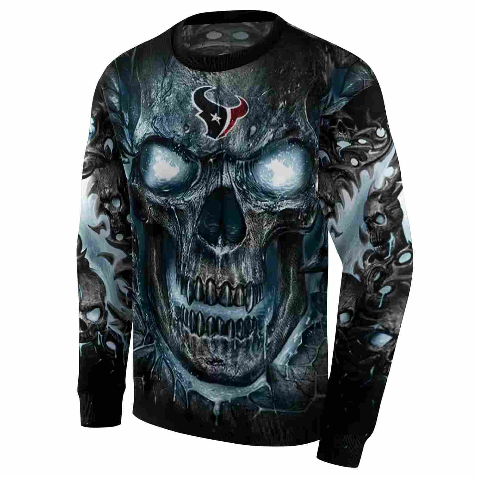 houston texans demonic skull blue black hoodie new arrival