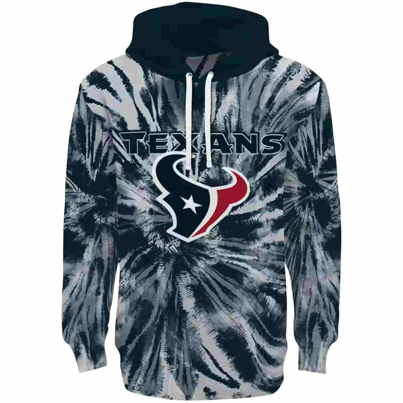 Houston Texans Tie Dye Pattern Blue Hoodie