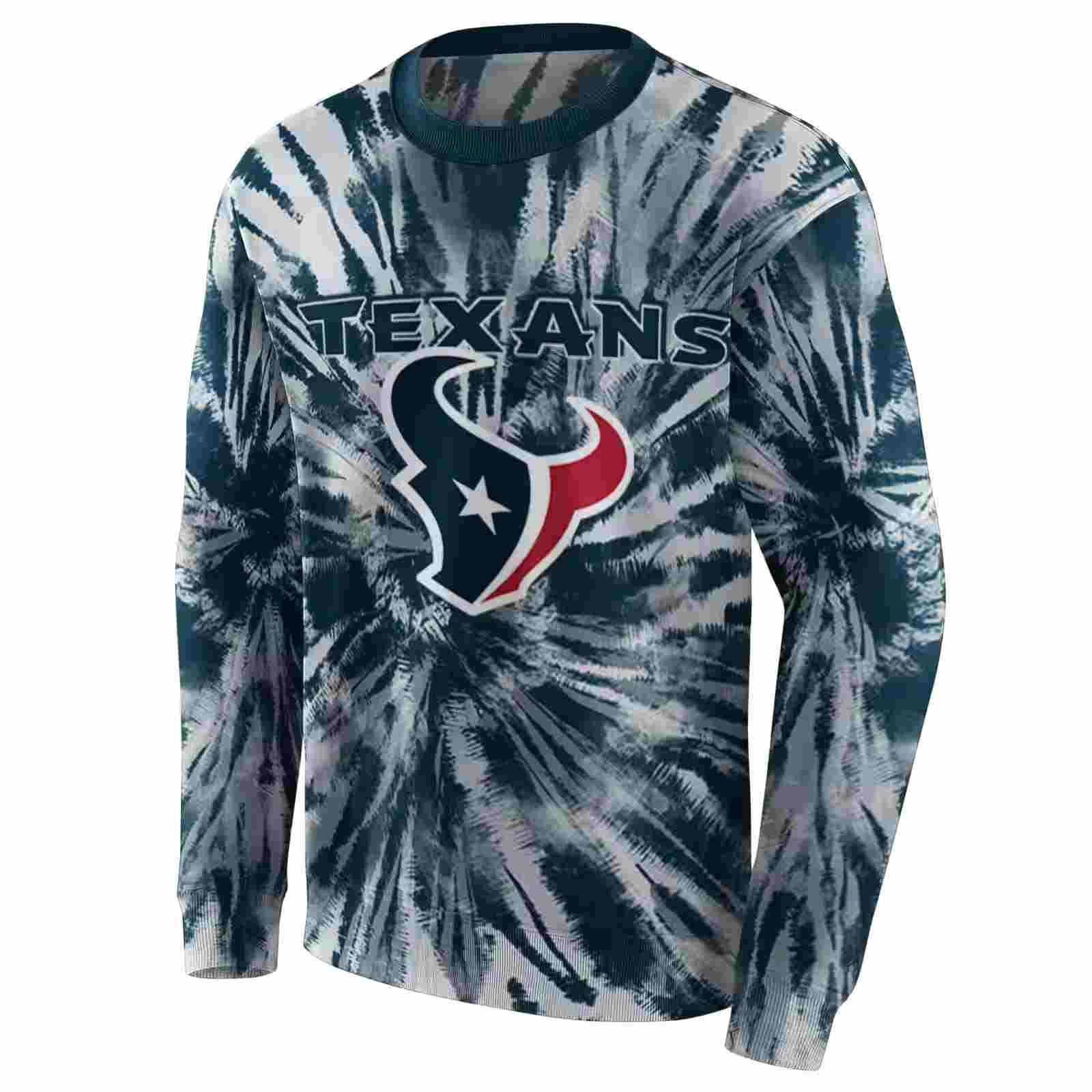 houston texans tie dye pattern blue hoodie new arrival