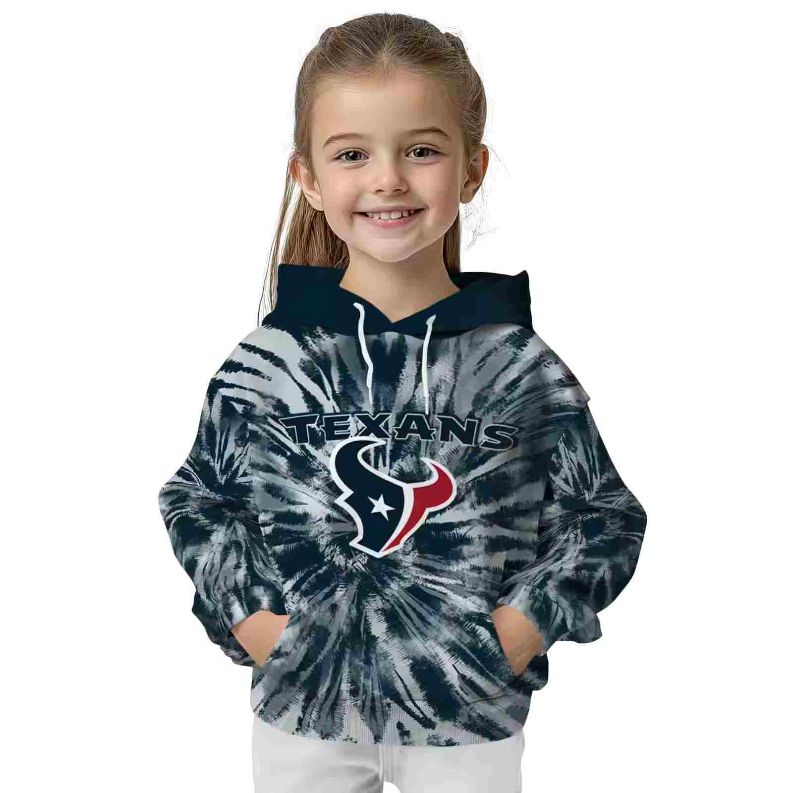 houston texans tie dye pattern blue hoodie top rated