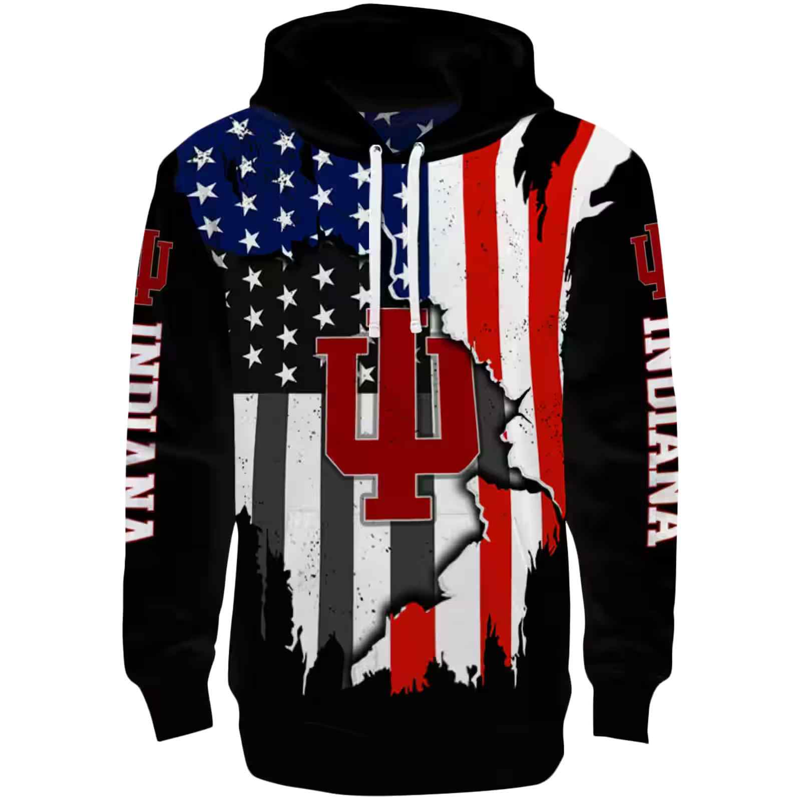 Indiana Hoosiers American Pride Black Hoodie