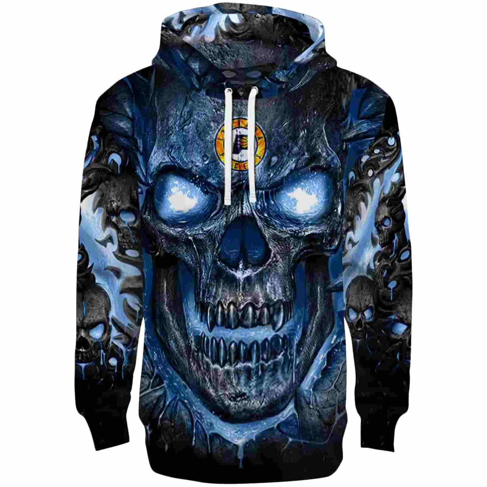 Indiana Pacers Demonic Skull Blue Black Hoodie