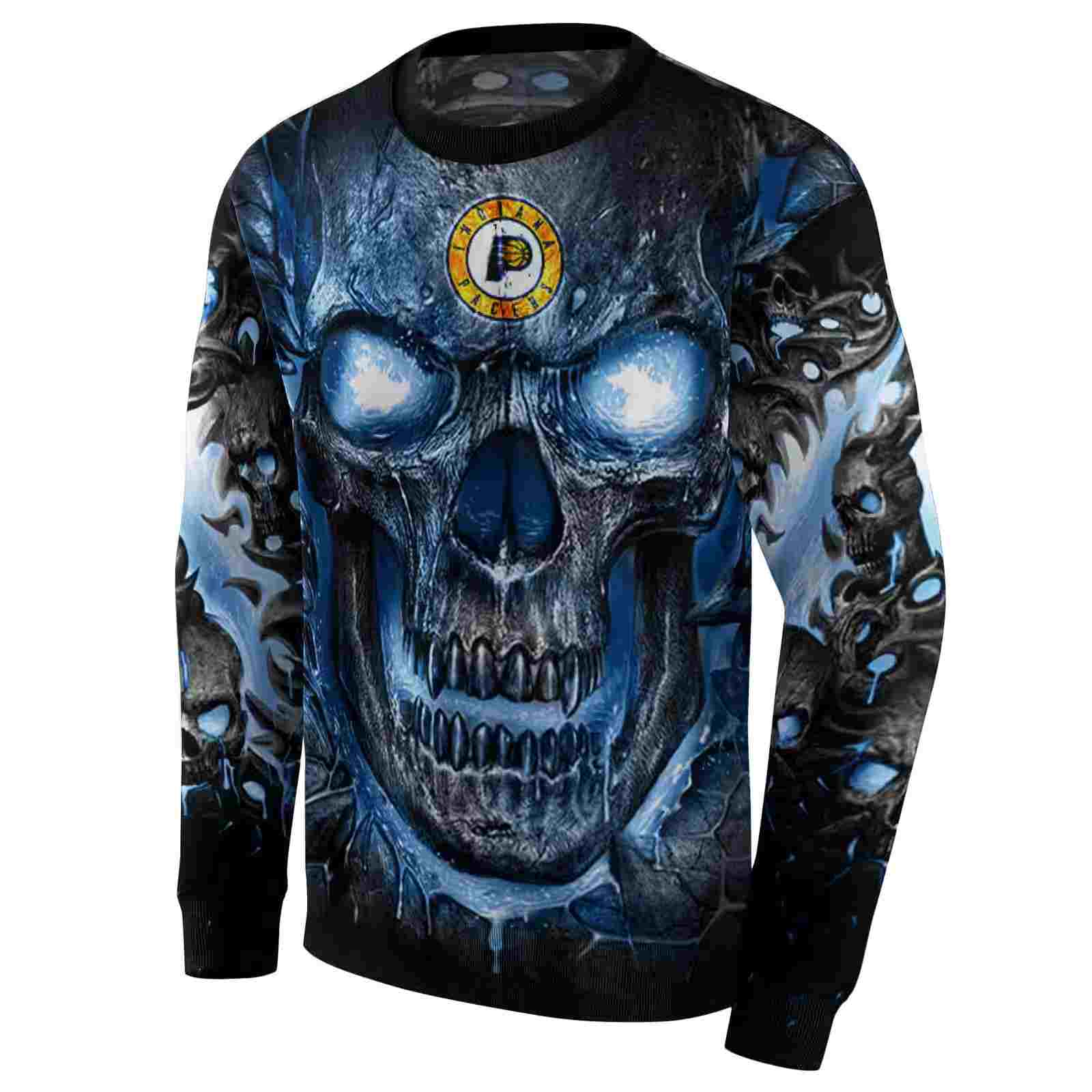 indiana pacers demonic skull blue black hoodie new arrival